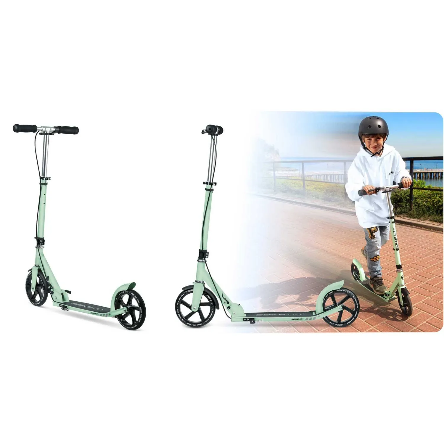 Soke City žalias paspirtukas - nuotrauka 1