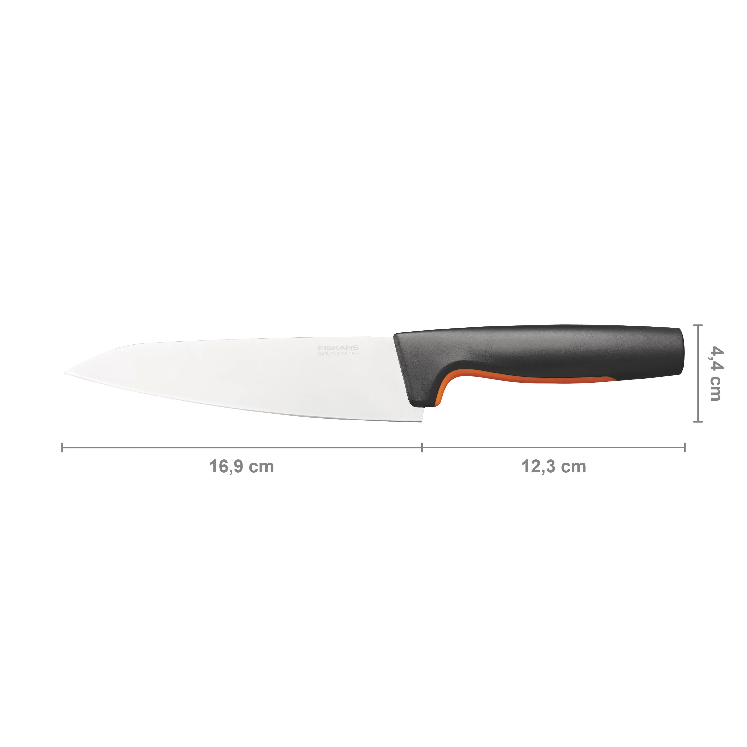 Fiskars 1057535 FF vidutinio dydžio virėjo peilis 17 cm