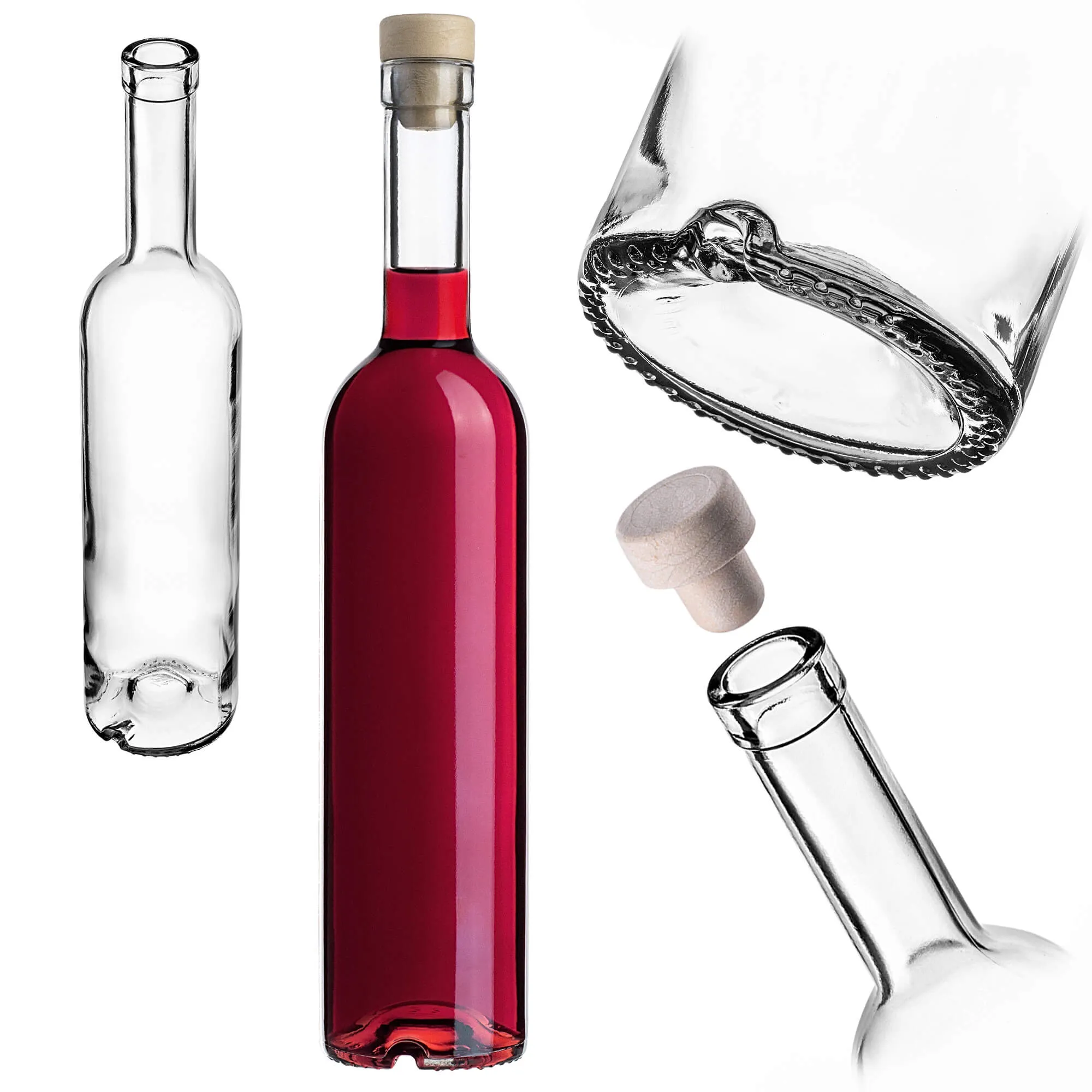 Futura butelis 500 ml su sintetiniu kamščiu 1 vnt.