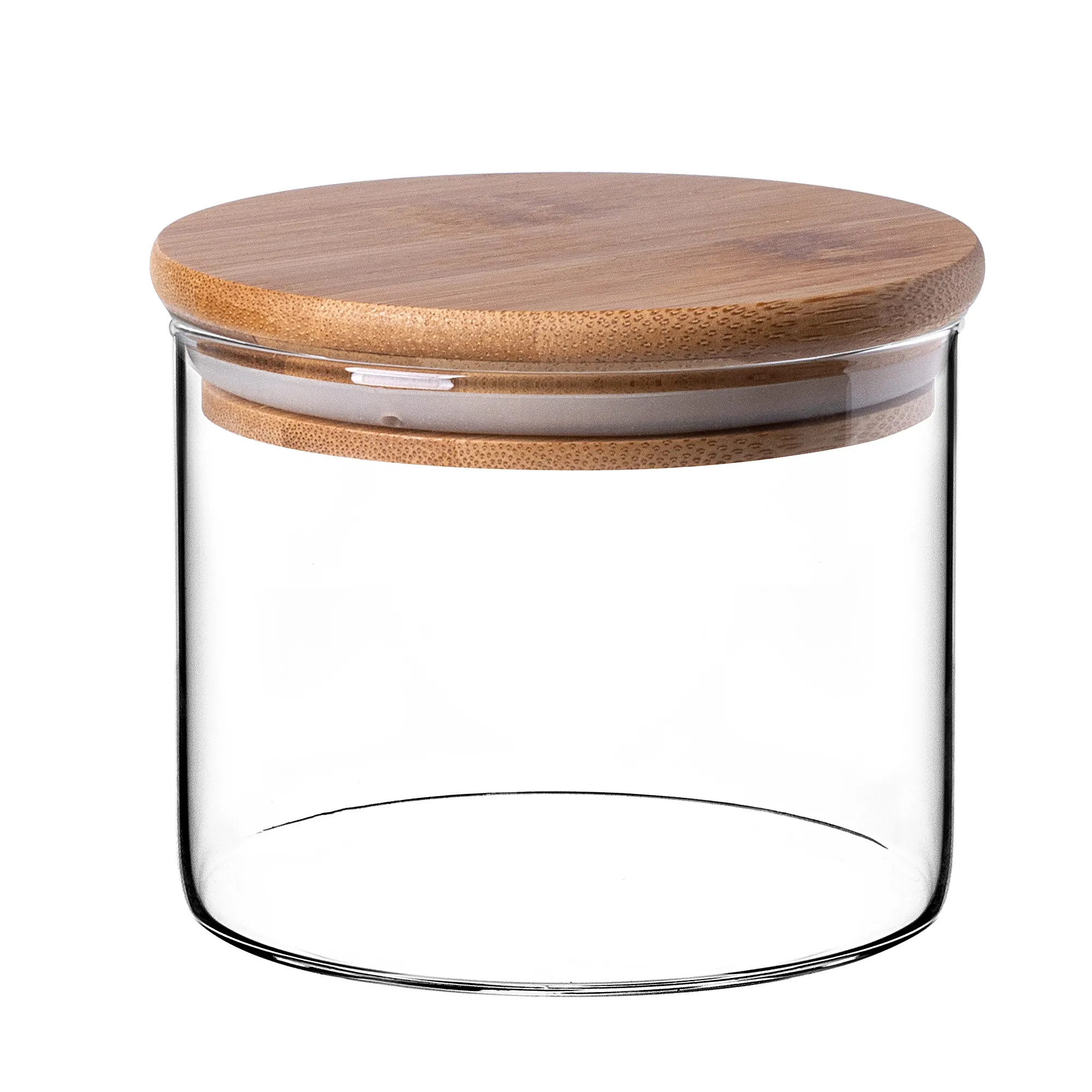 Piney stiklinis indas su bambuko dangteliu, 550 ml