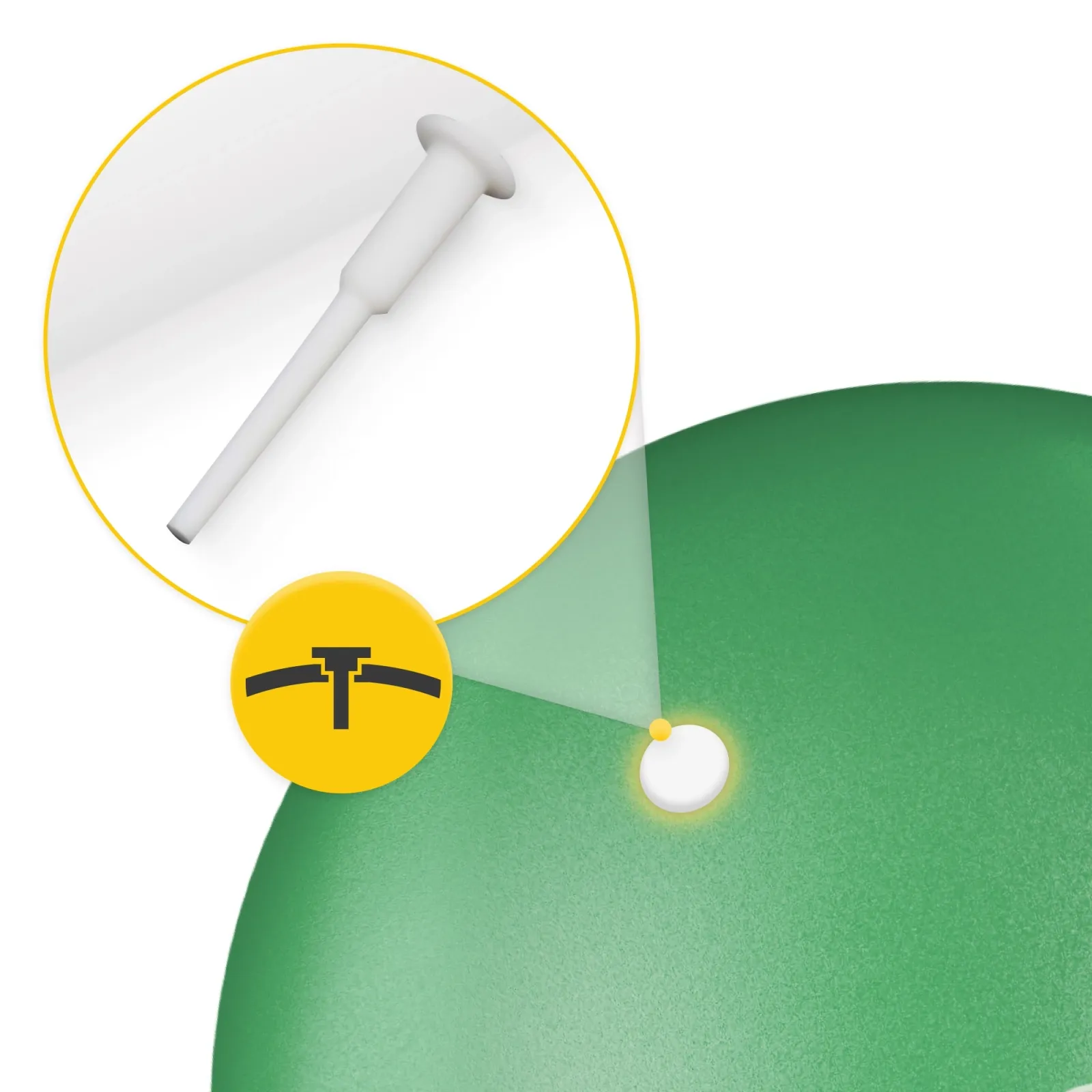 Pilateso ir reabilitacijos kamuolys 22 cm žalias