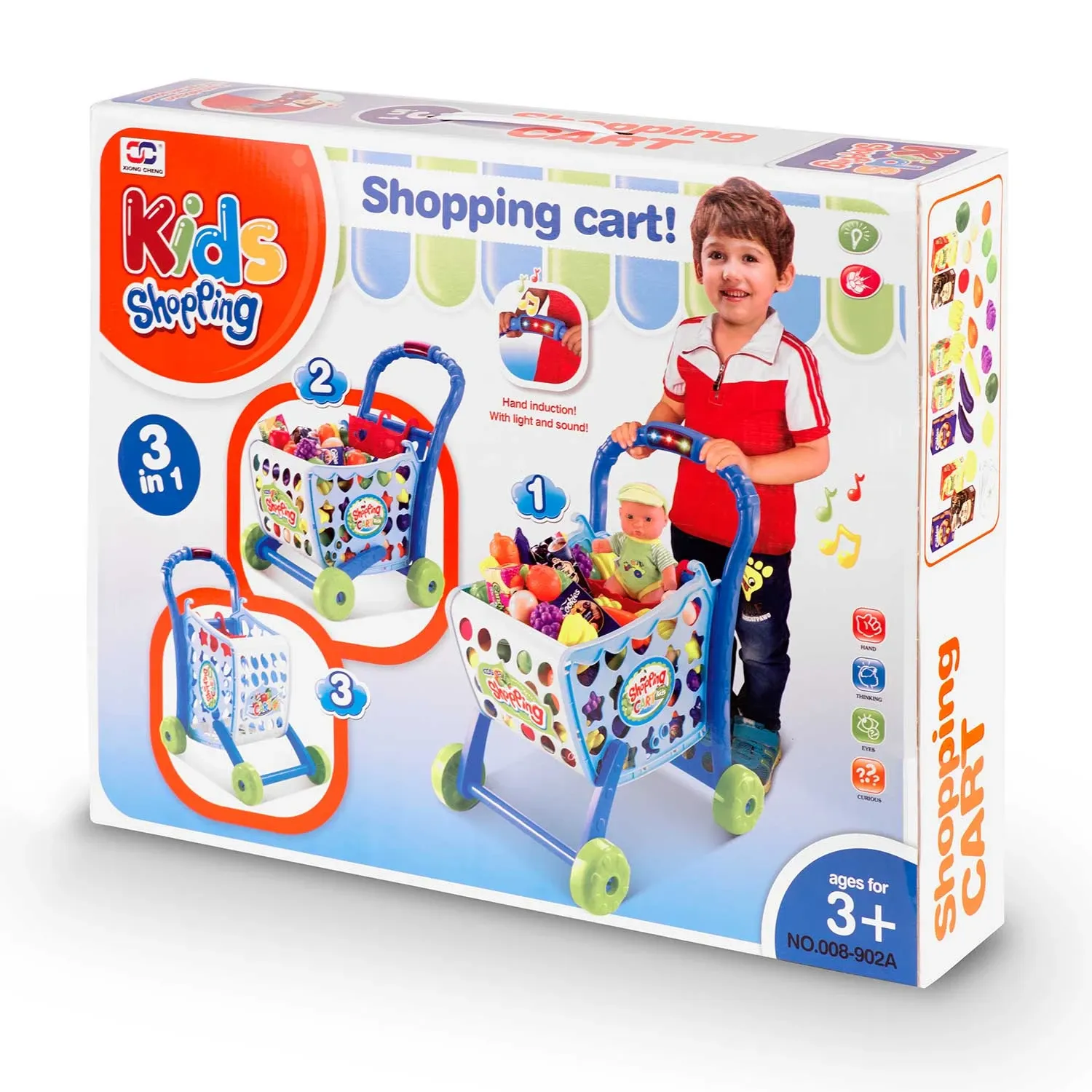 „Ricokids 773400“ pirkinių vežimėlis, mėlynas - nuotrauka 1