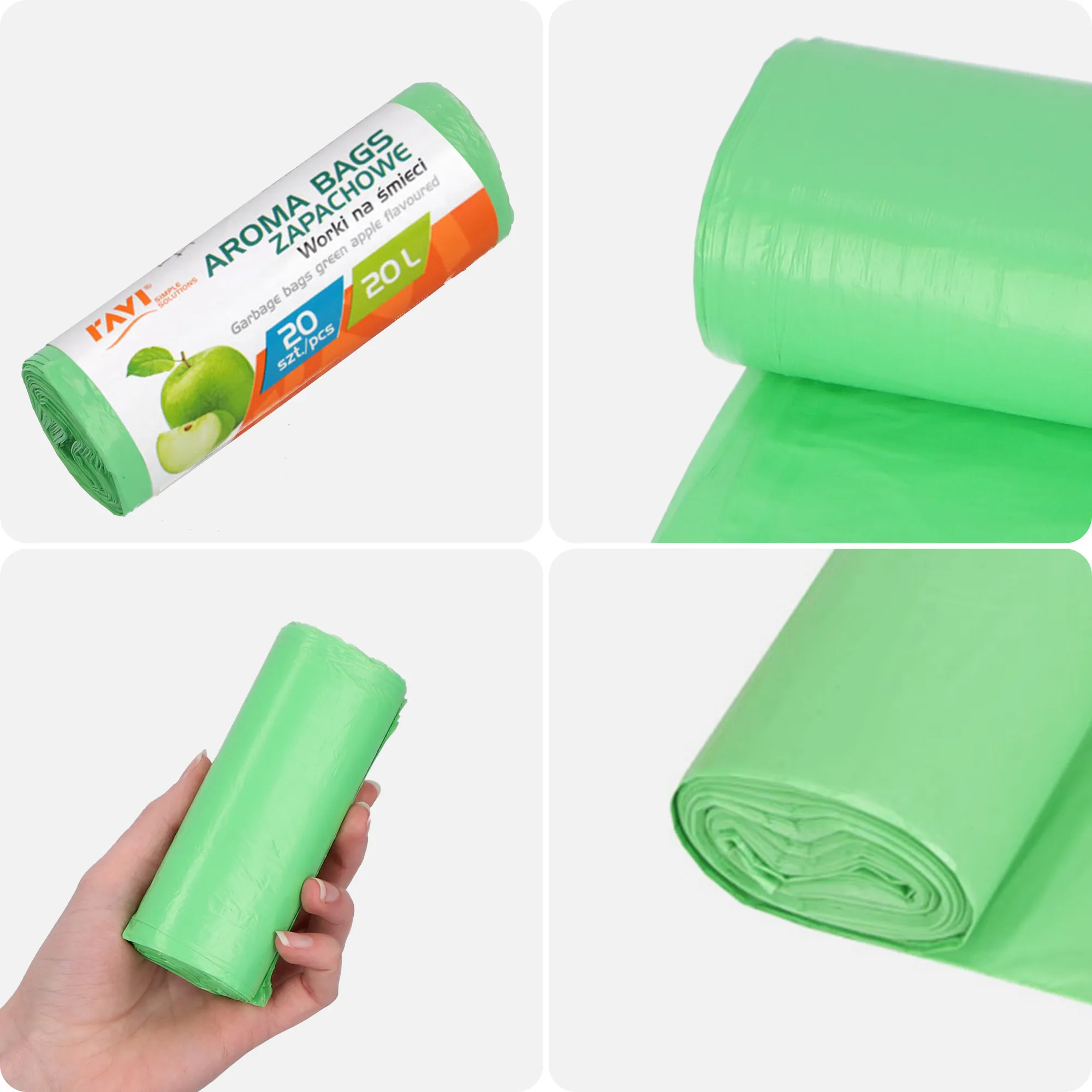 RAVI Aroma Bags 20L šiukšlių maišai, 20 vnt.
