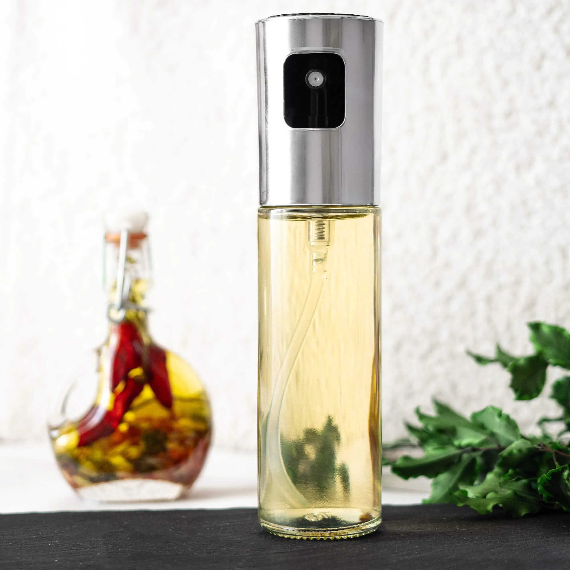 Zevio alyvuogių aliejaus purkštuvas 100 ml sidabrinis