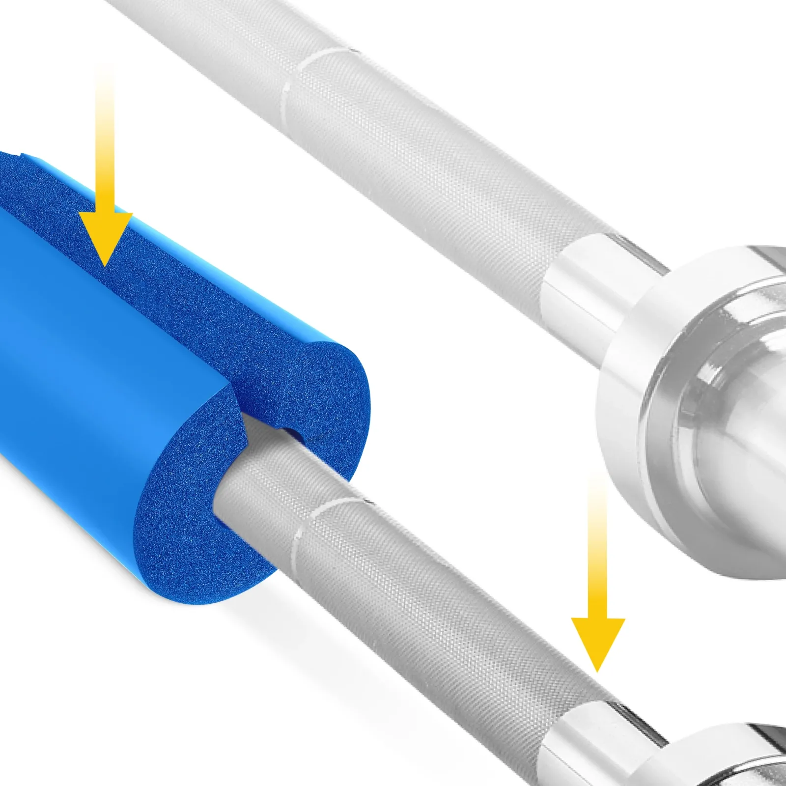 Mėlynas štangos apsaugas