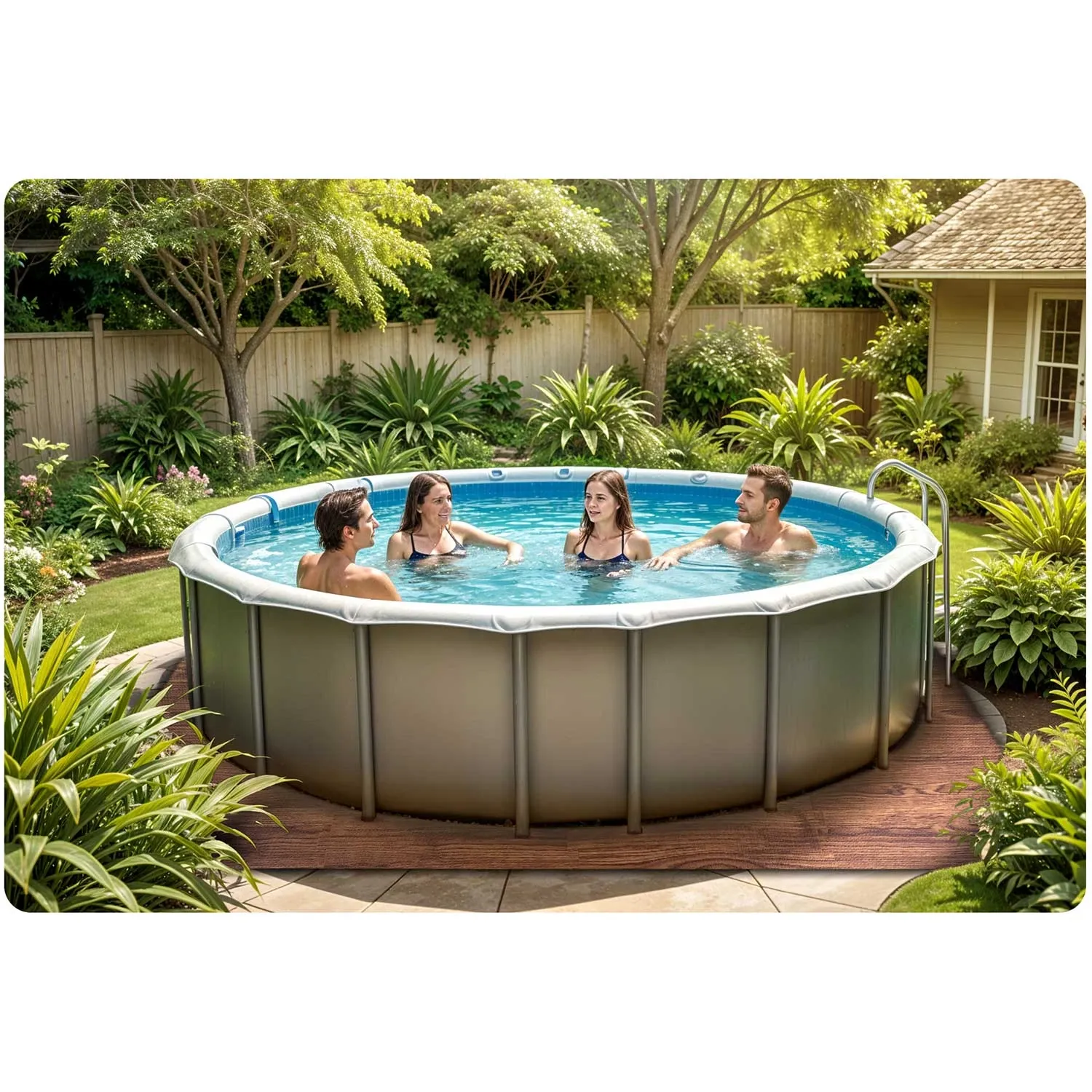 Putplasčio kilimėlis baseino dėlionei 50 x 50 cm 8 vnt. - nuotrauka 1