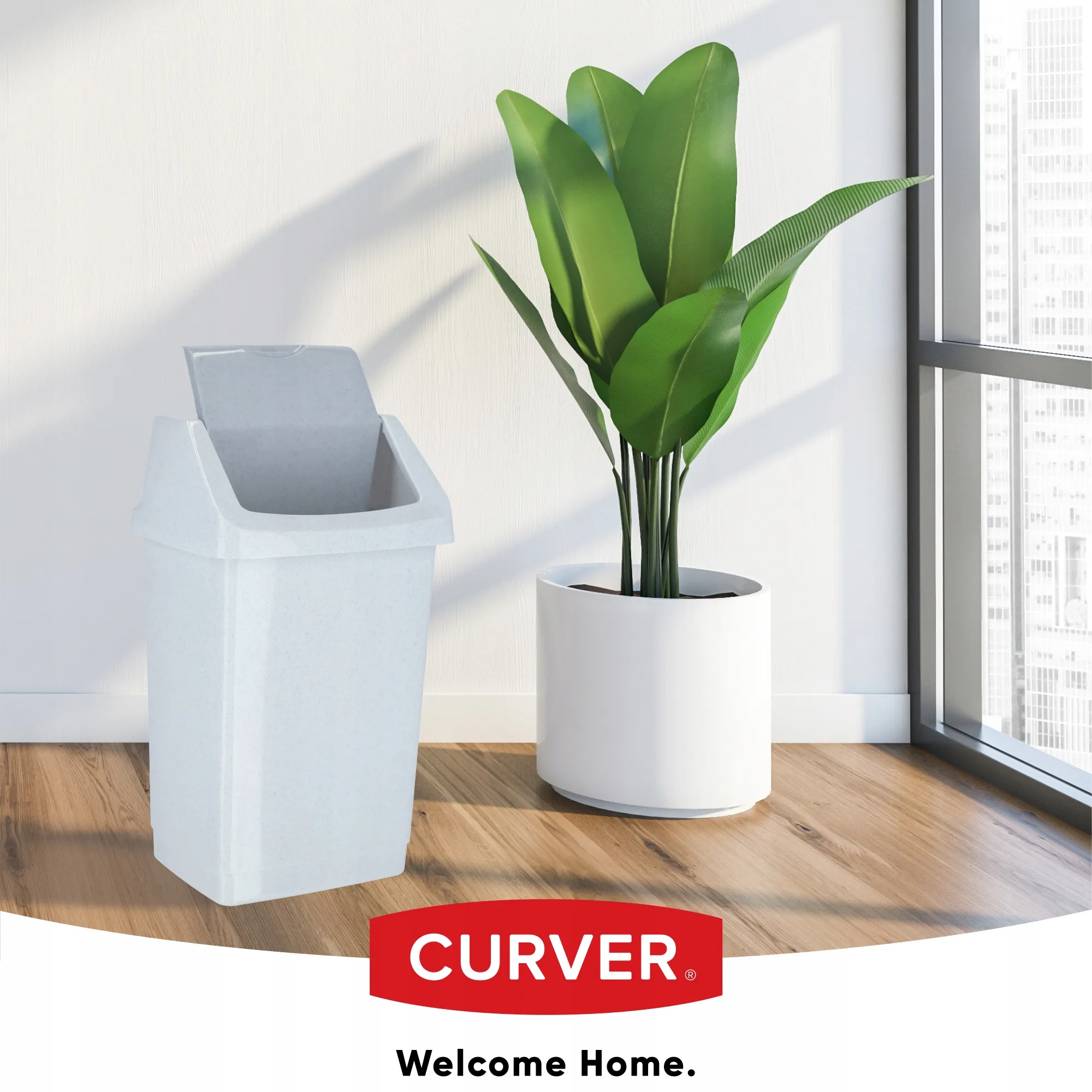 Curver Click-IT 25 l šiukšliadėžė, pilka
