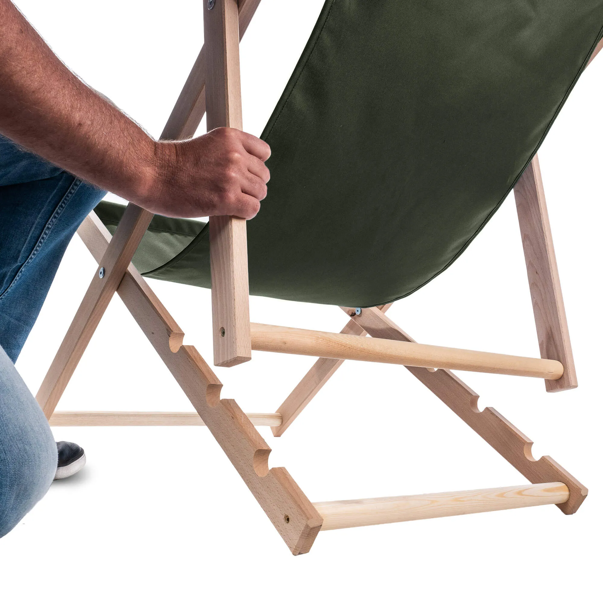 „Tulon“ medinis gultas, 80 x 63 cm, butelio žalios spalvos