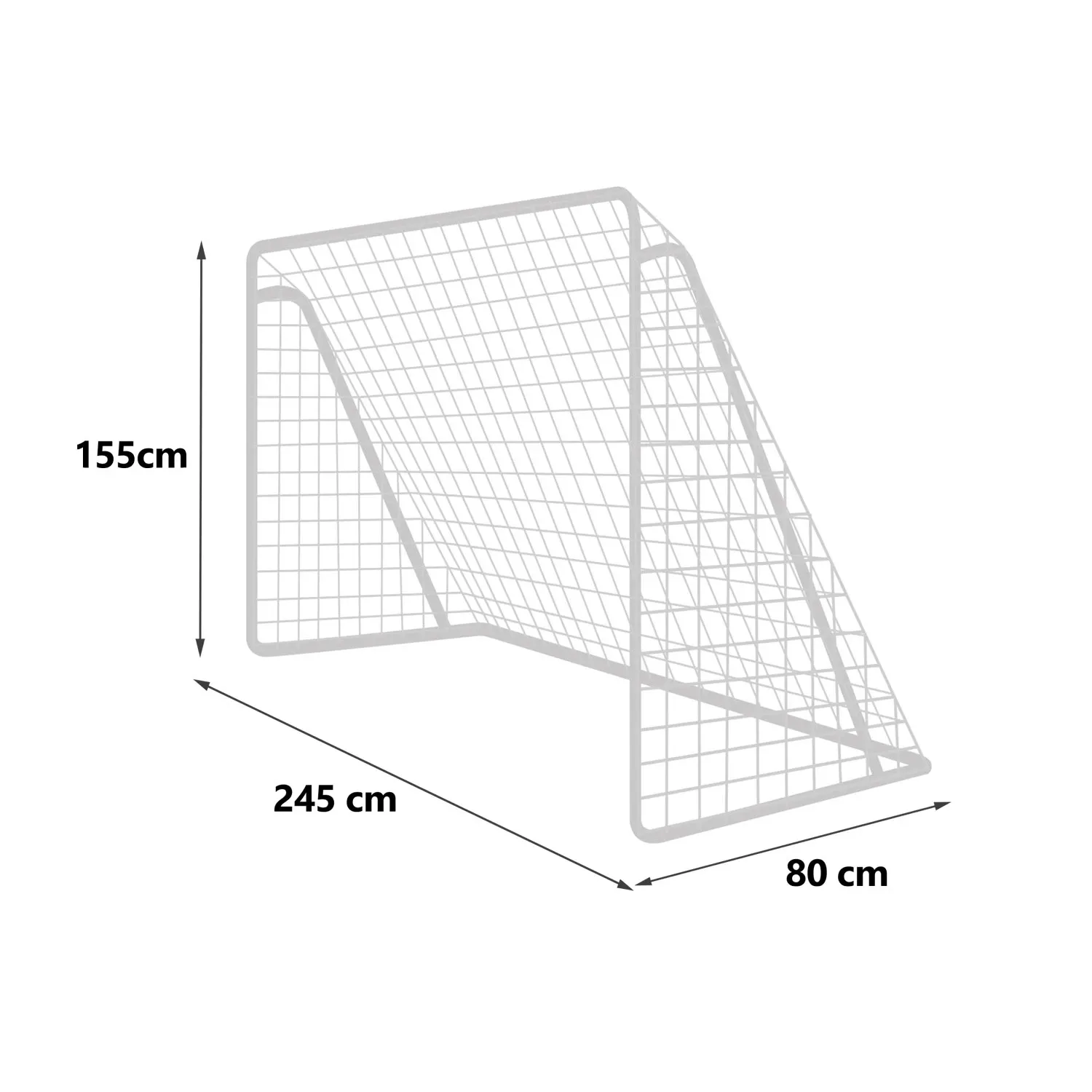 Futbolo vartai 245 x 155 x 80 cm + taikinio kilimėlis - nuotrauka 1
