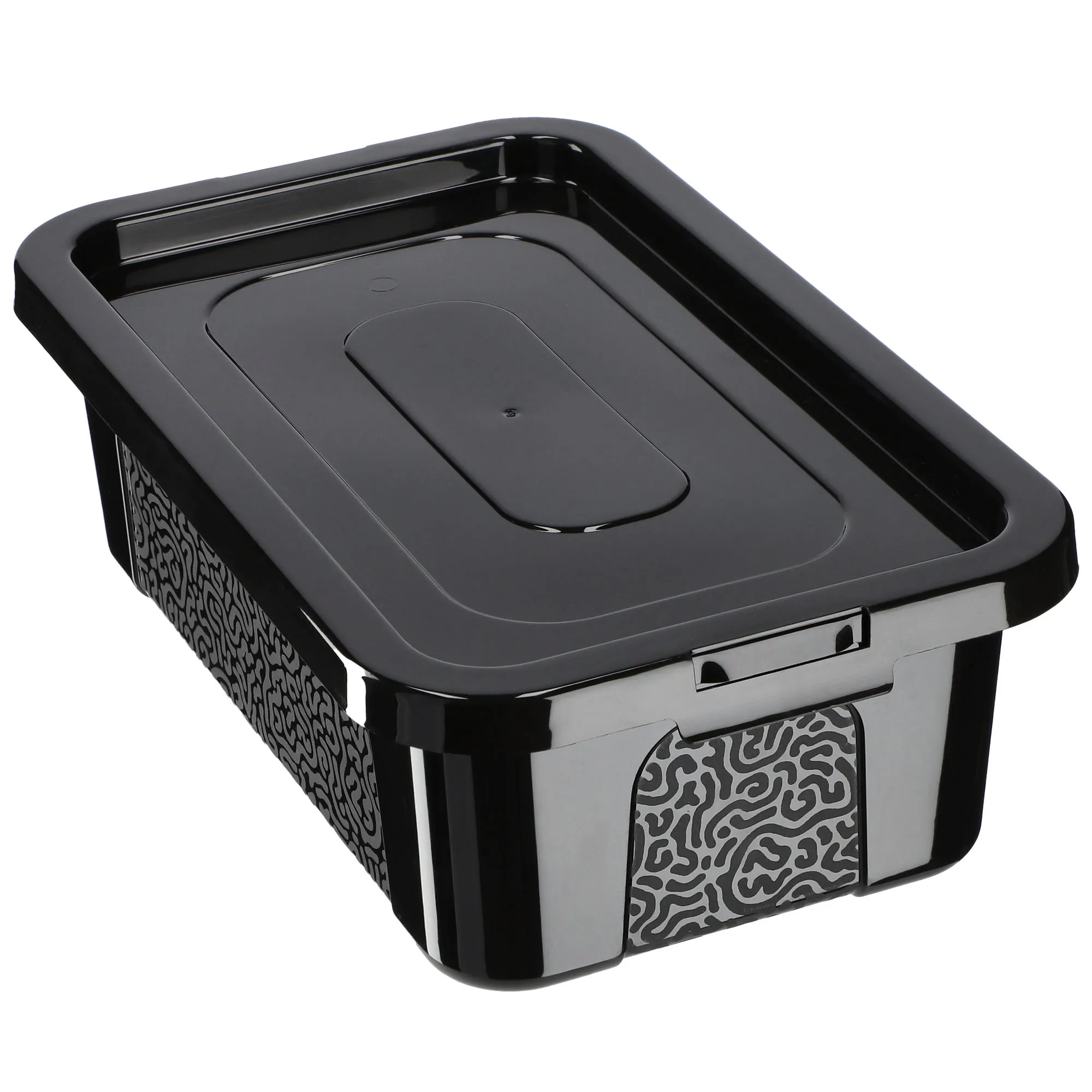 Dozza 4,5 l juodas laikymo indas su dangčiu