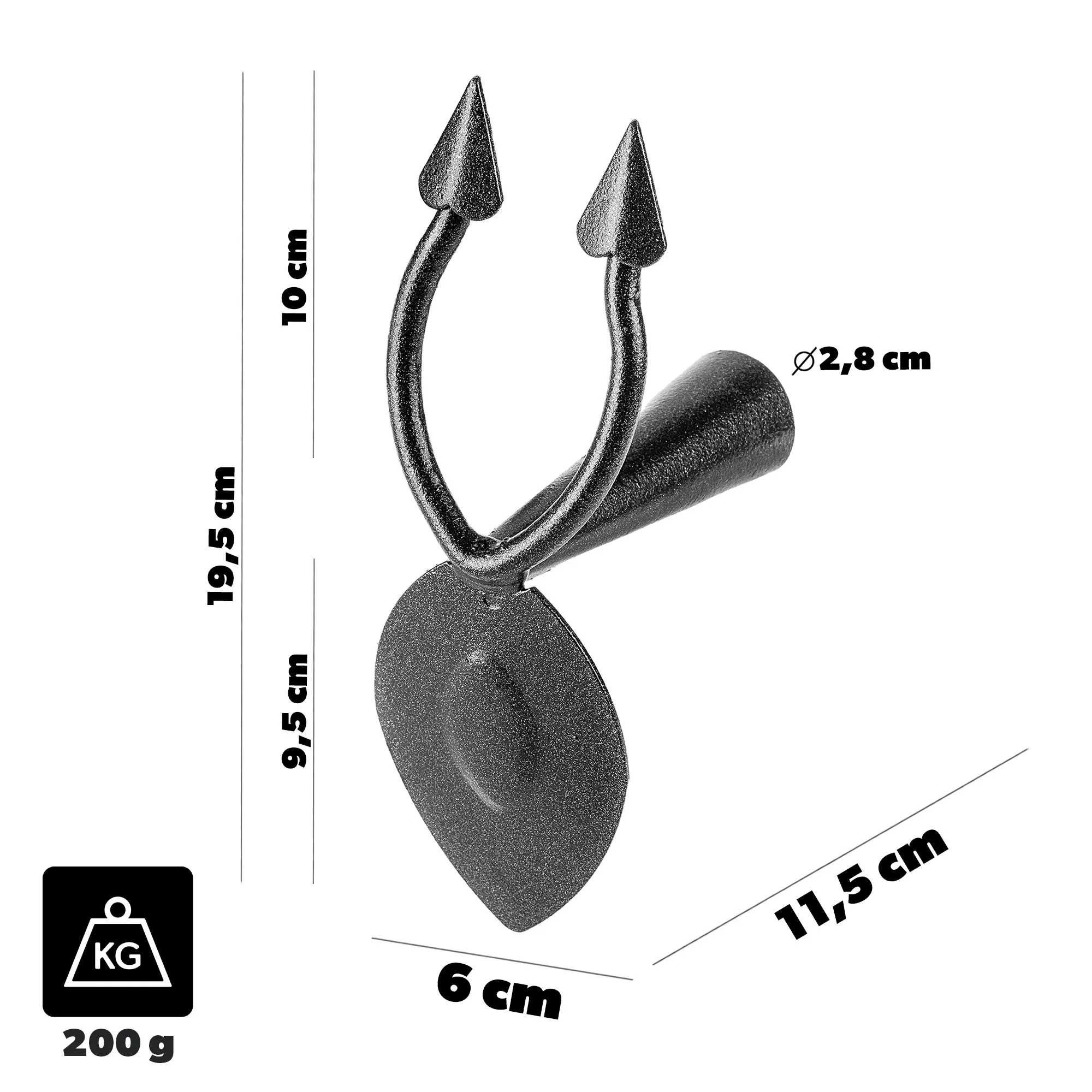 Dormes kablio formos nagai be rankenos