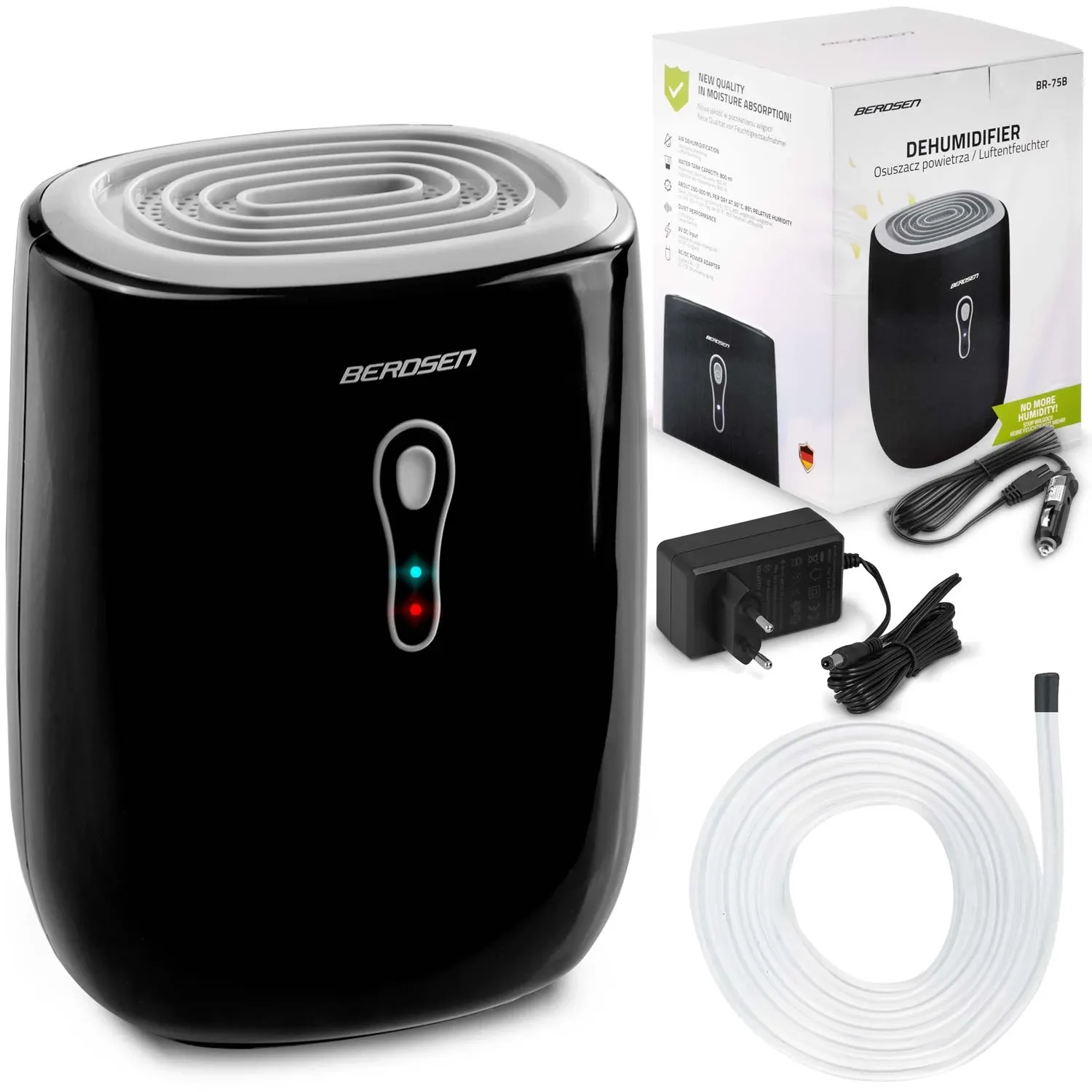 Berdsen BR-75B juodos ir pilkos spalvos oro sausintuvas - drėgmės sugėriklis - nuotrauka 1