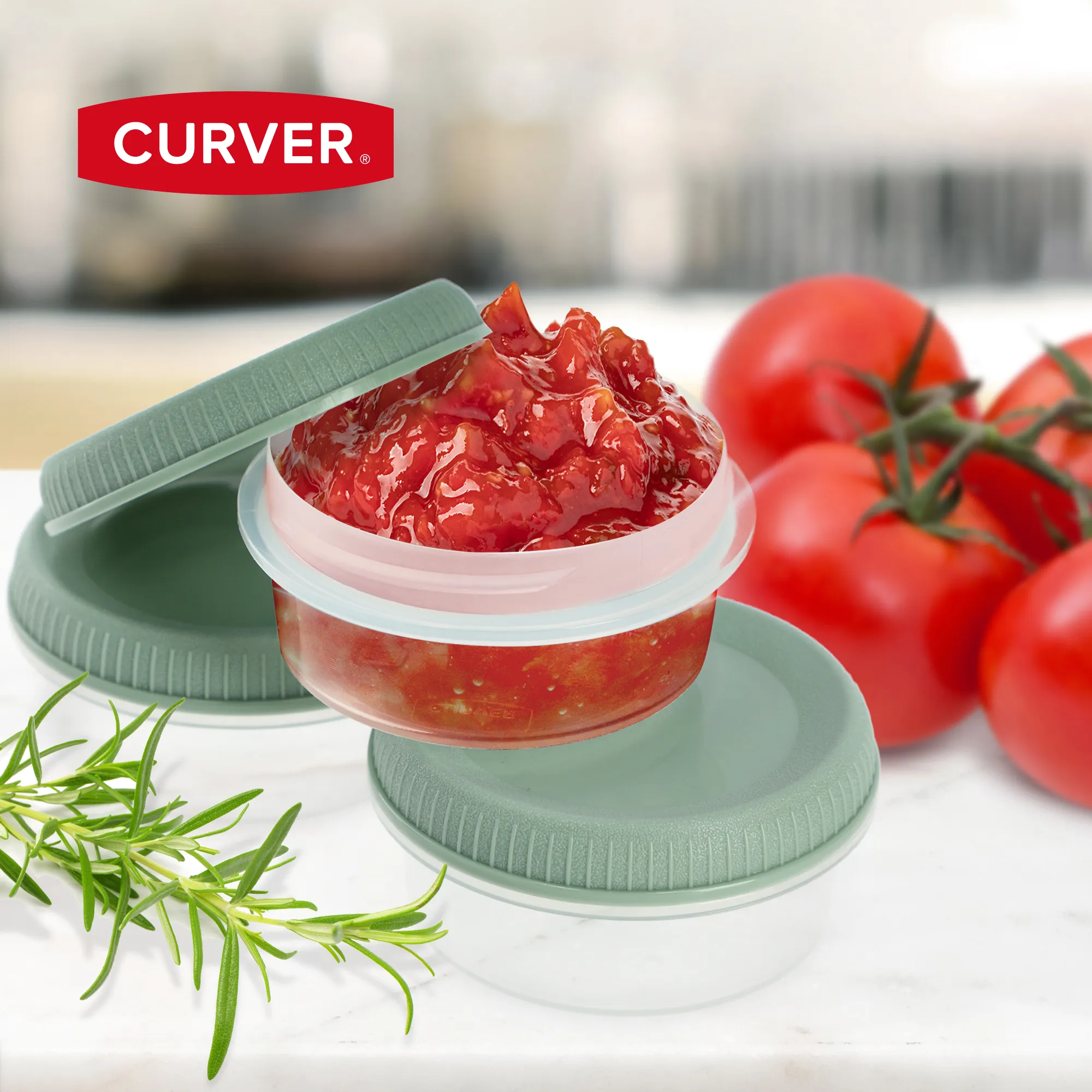 Curver Smart To Go Eco Line maisto indeliai, 3 x 0,15 l