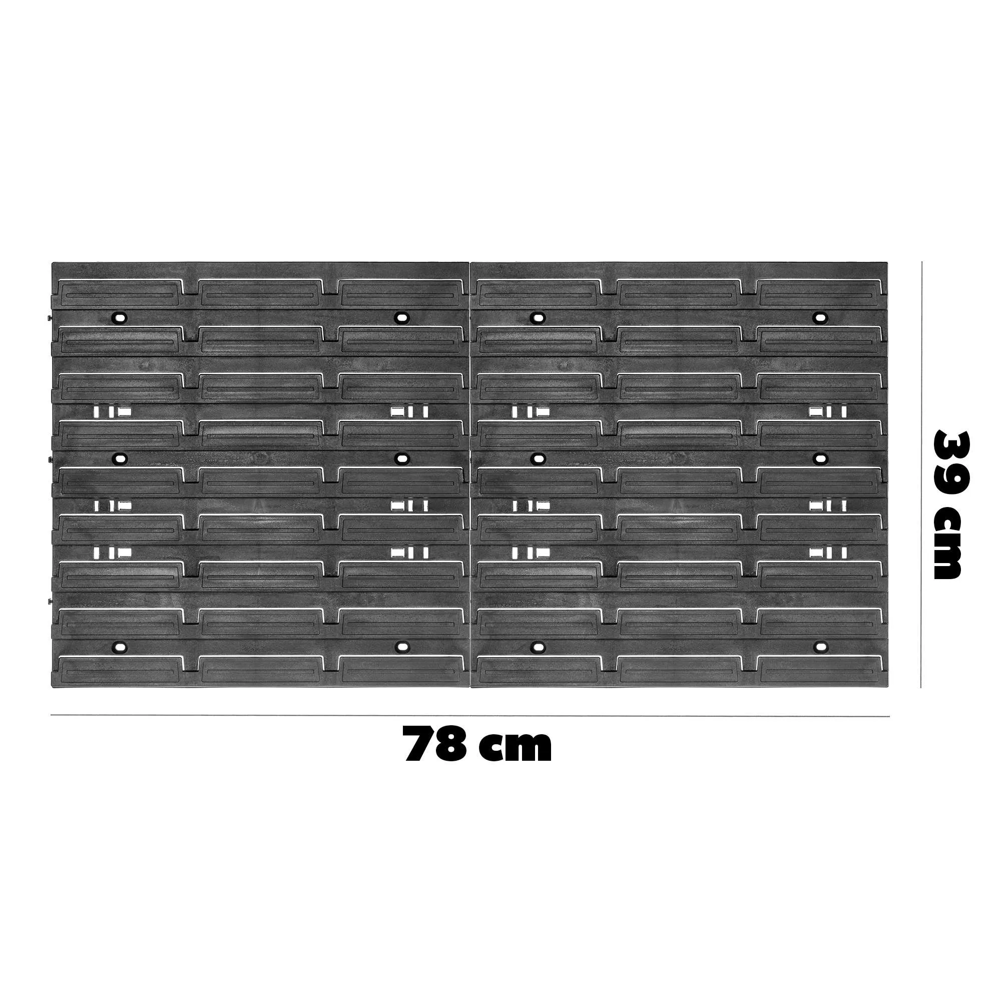 Tubize perforuota lenta 78x39cm juoda