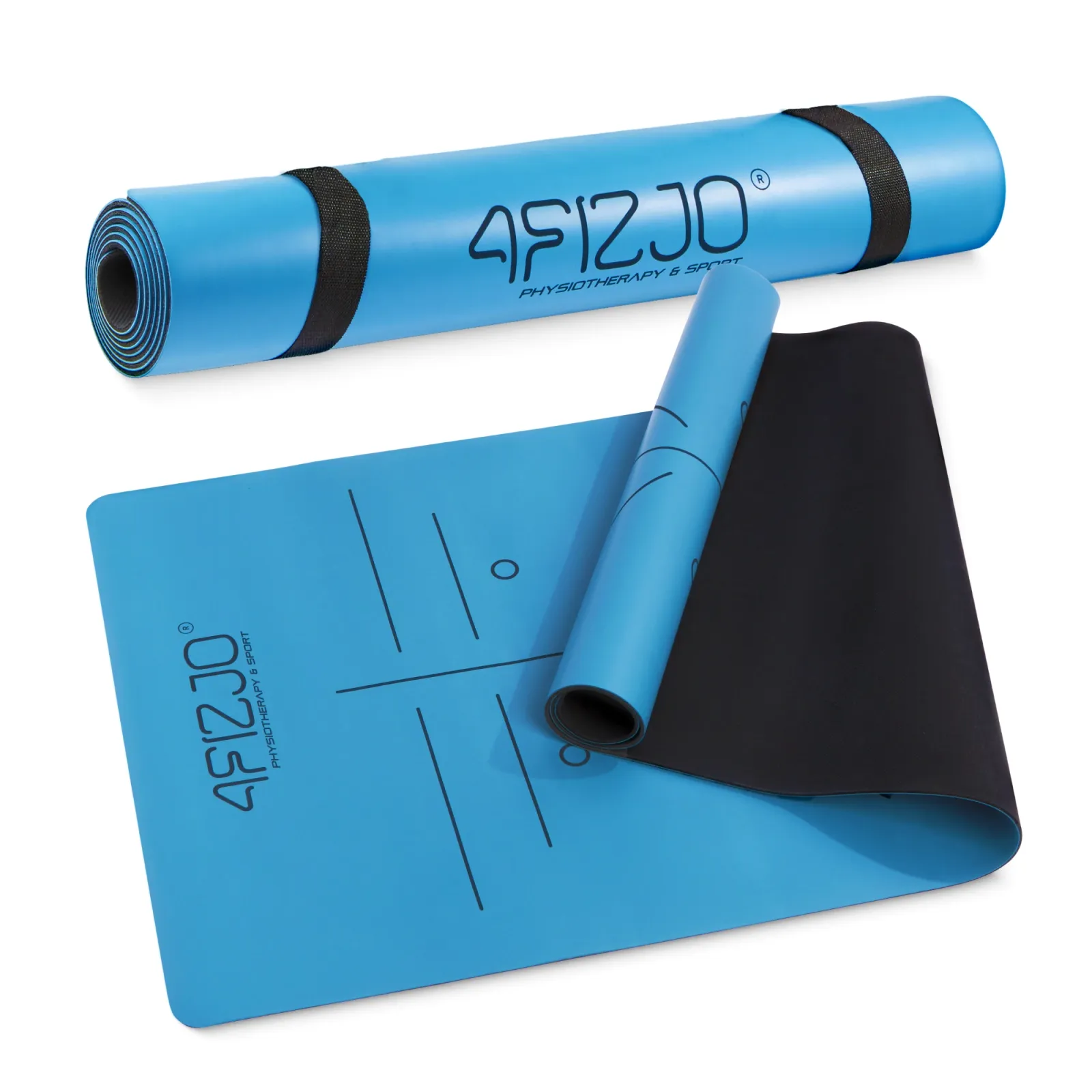 4 mm mėlynas neslystantis jogos ir mankštos kilimėlis