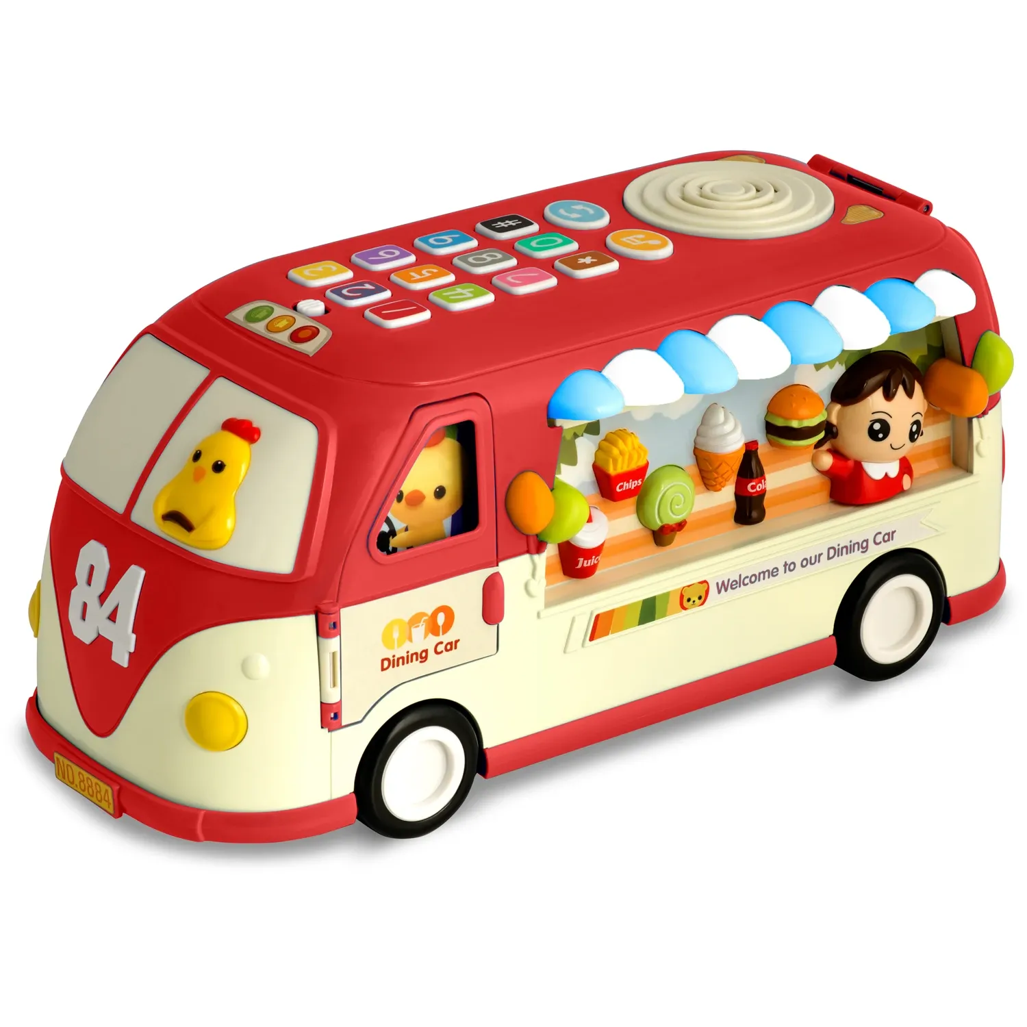 Edukacinis žaislas RK-741 Ricokids autobusas raudonas - nuotrauka 1