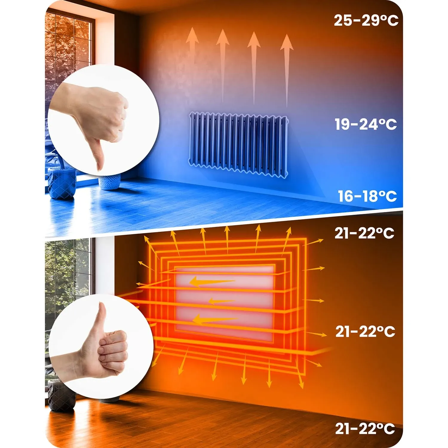 Infraraudonųjų spindulių šildytuvas 600 W Berdsen BD-981 su WiFi nuotolinio valdymo programėle - nuotrauka 1