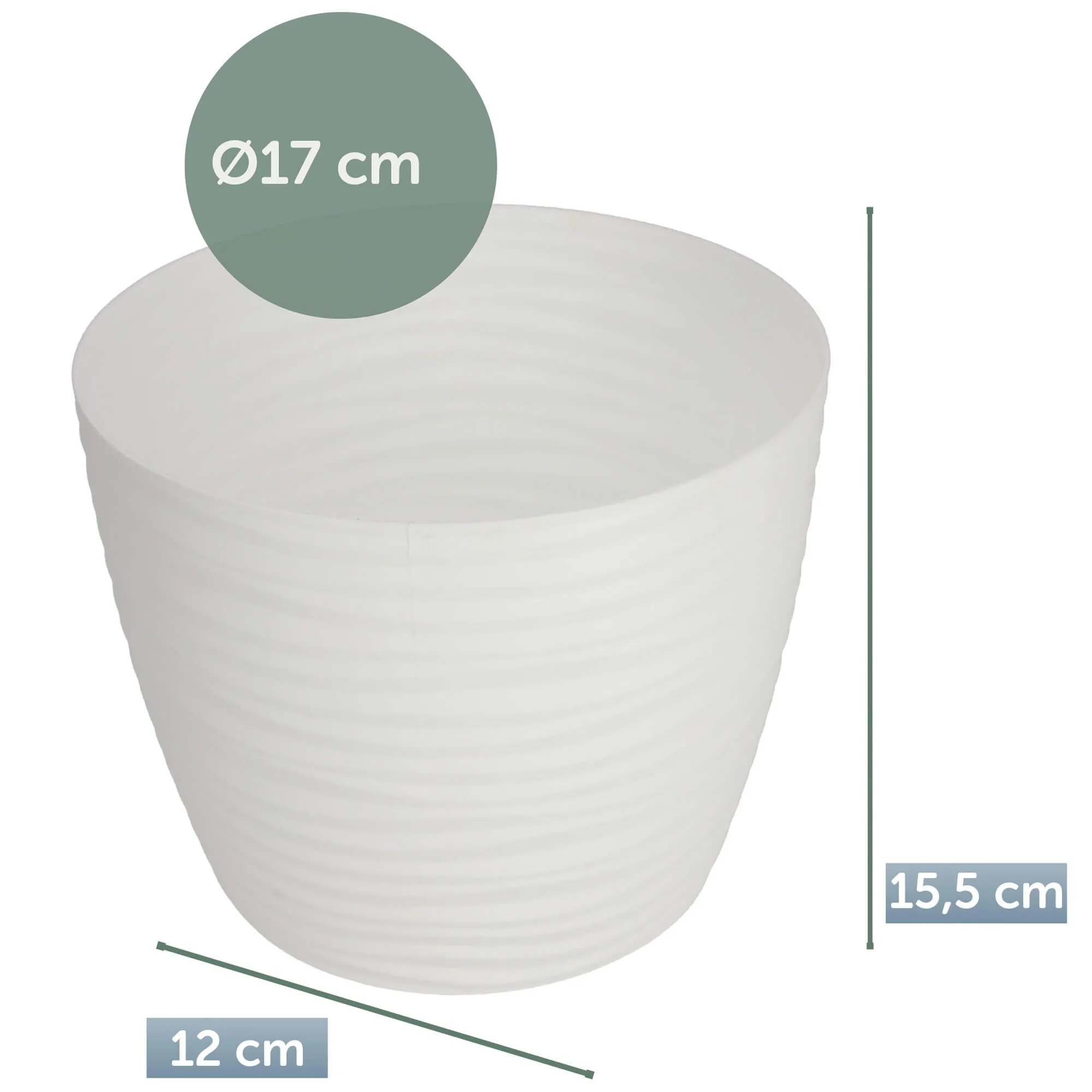 Apvalus gėlių vazonas su lėkštute