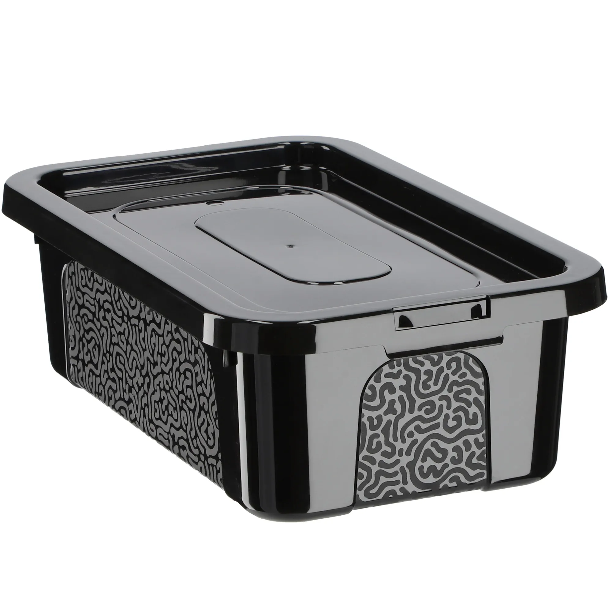 Dozza 4,5 l juodas laikymo indas su dangčiu