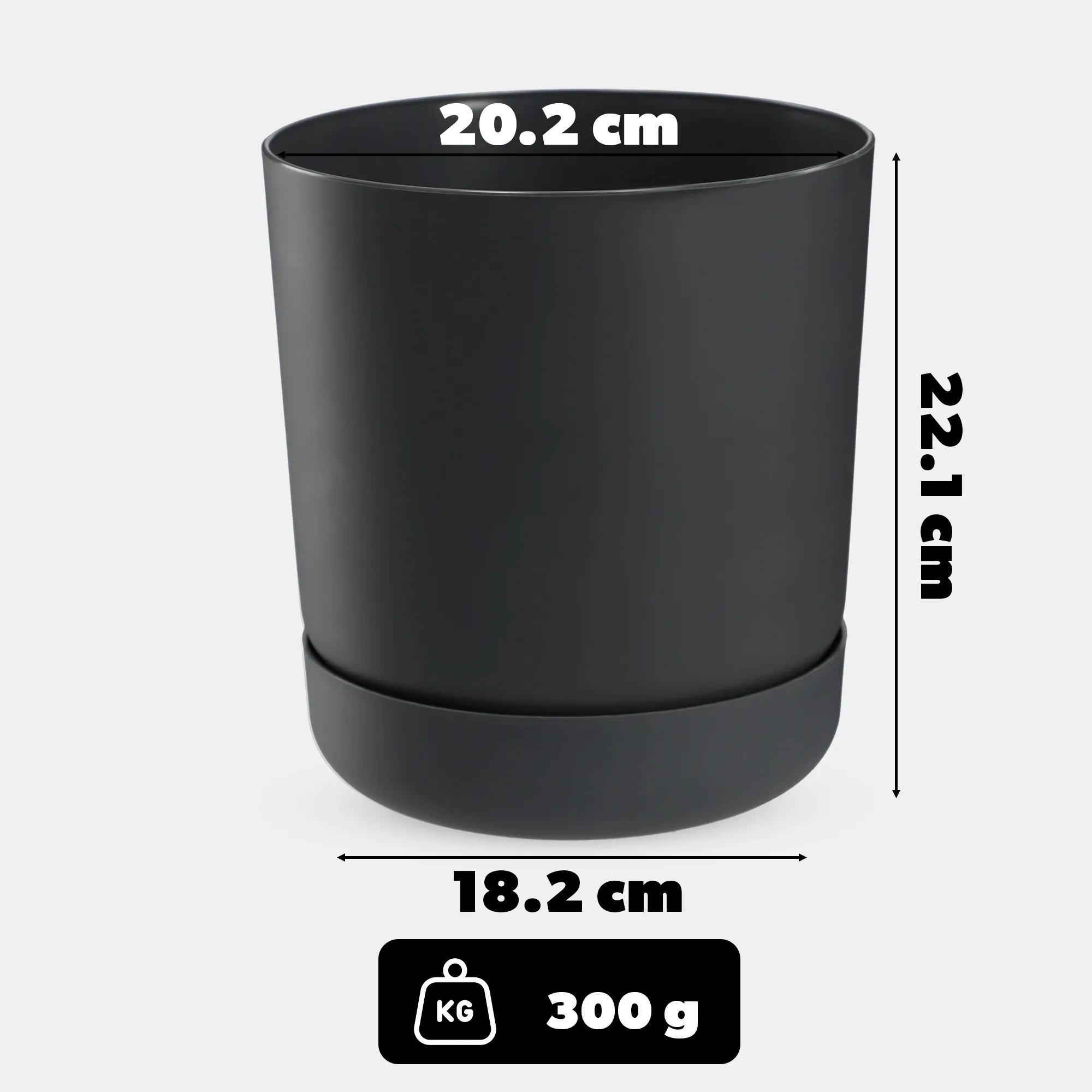 Kama vazonas su lėkštute 20 cm