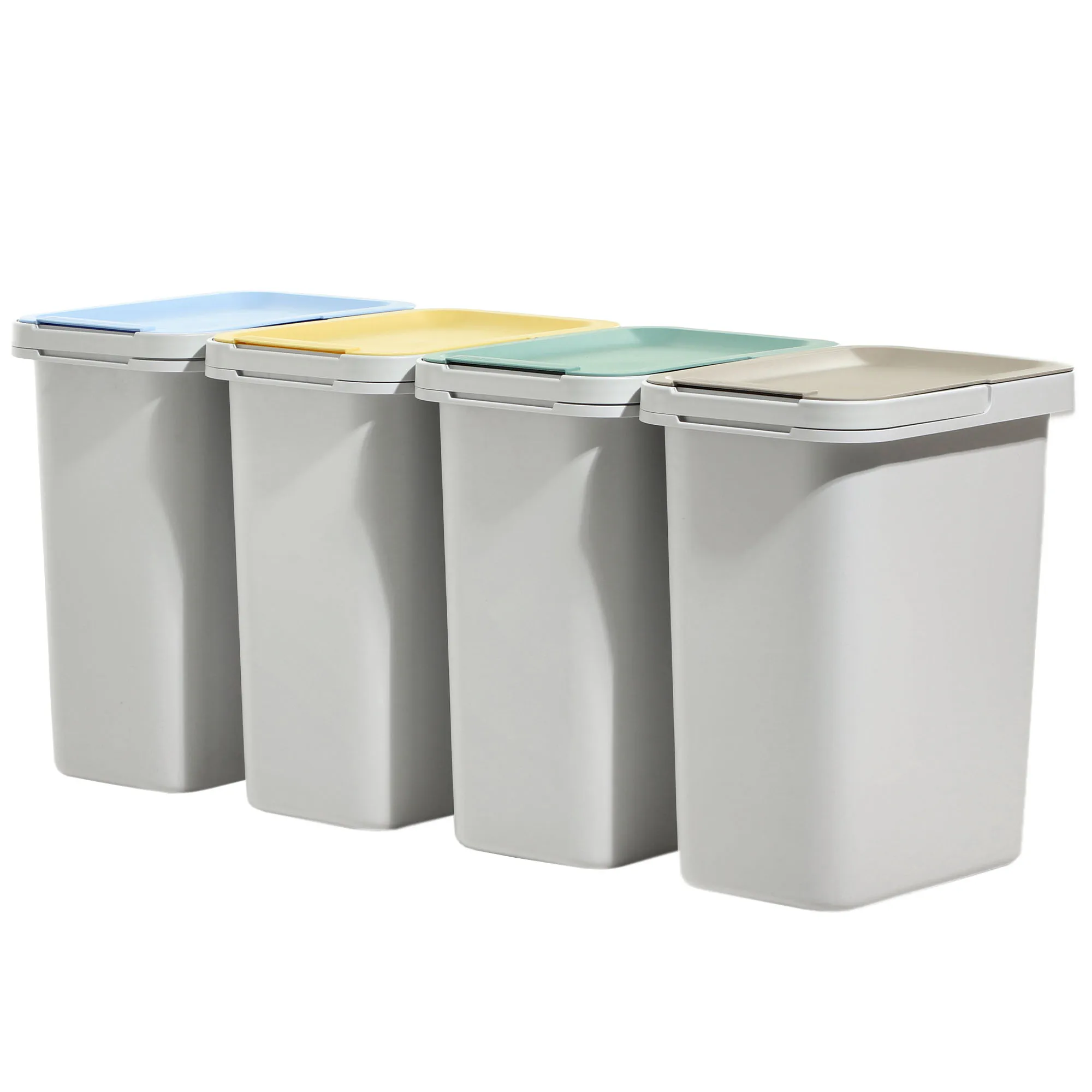 Rully šiukšliadėžė 4 x 12 l su tvirtinimo laikikliais