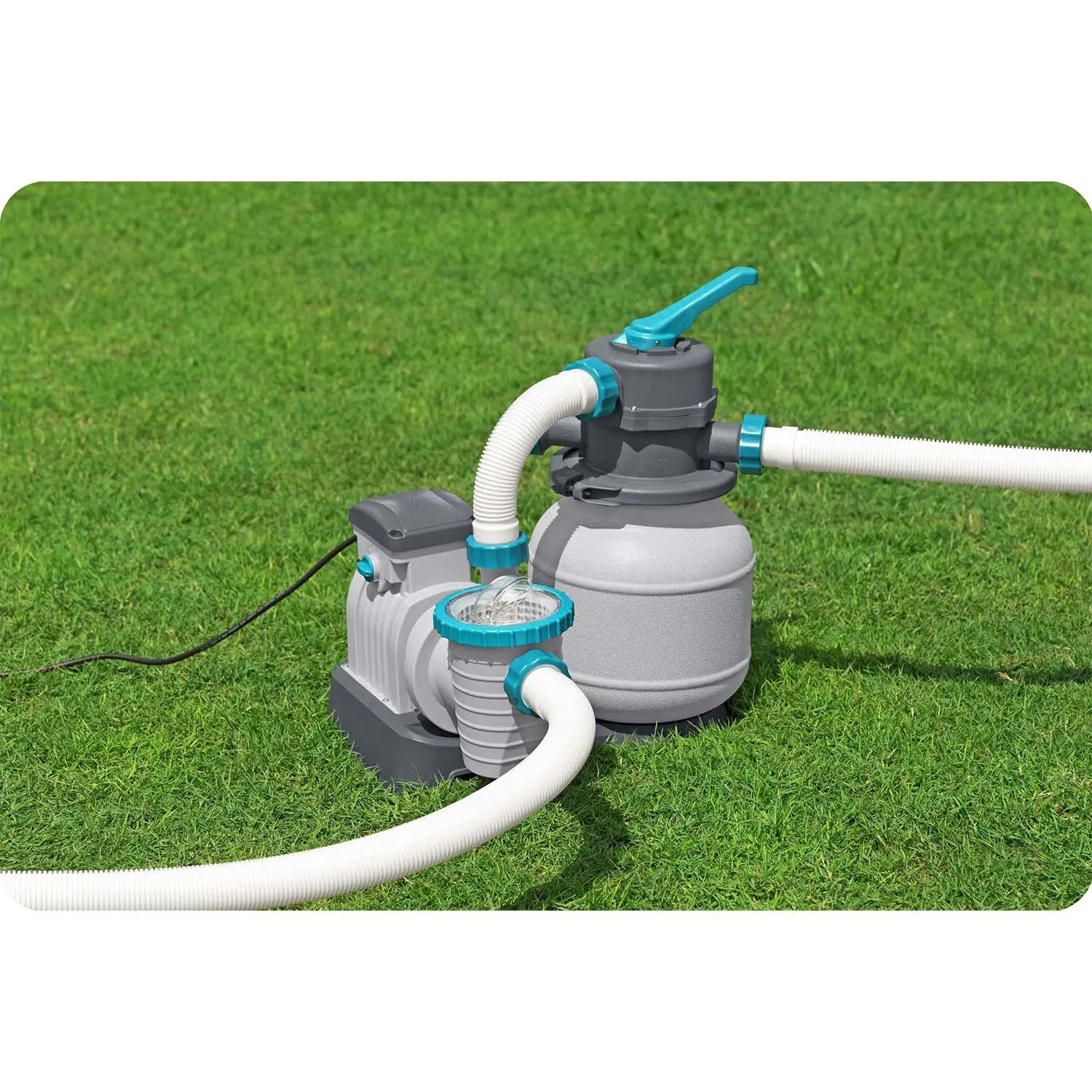„Bestway 58497“ baseino smėlio pompa + filtro kamuoliukai, 6056 l/val. - nuotrauka 1