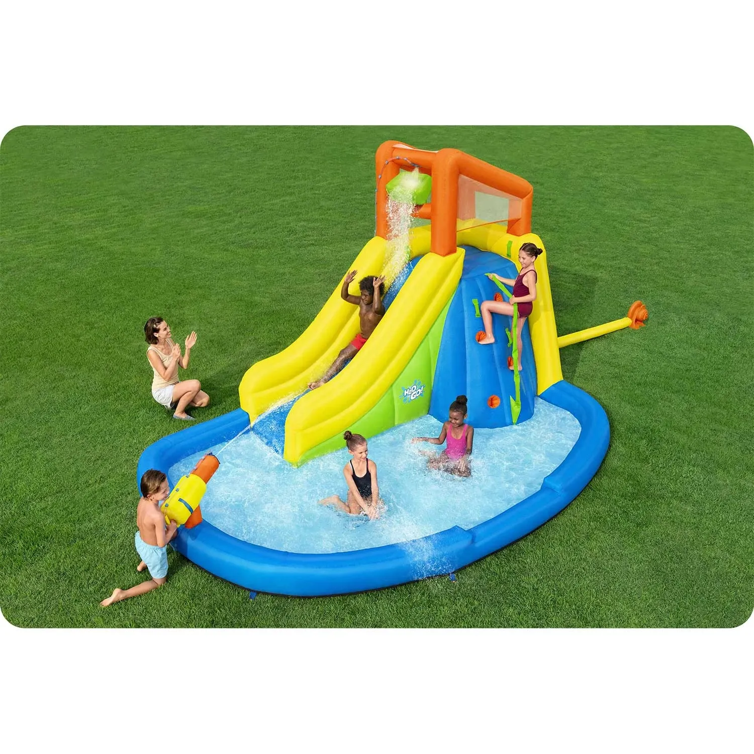 Pripučiama žaidimų aikštelė „Mega Park“, 435 x 286 x 267 cm, „Bestway 53478“. - nuotrauka 1
