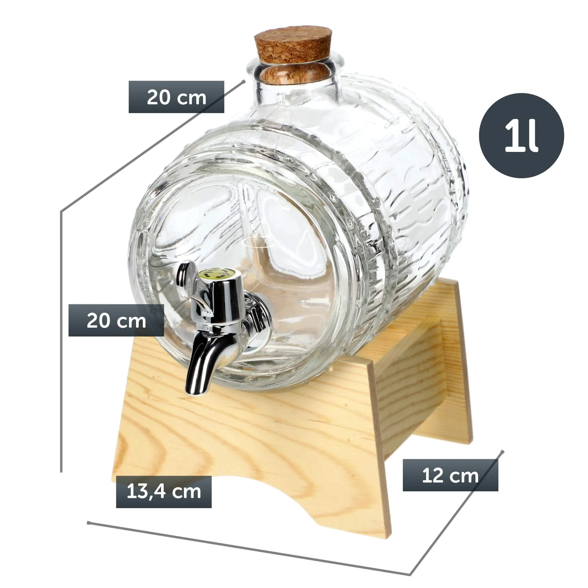 Alaus ir šaltų gėrimų statinė 1 l