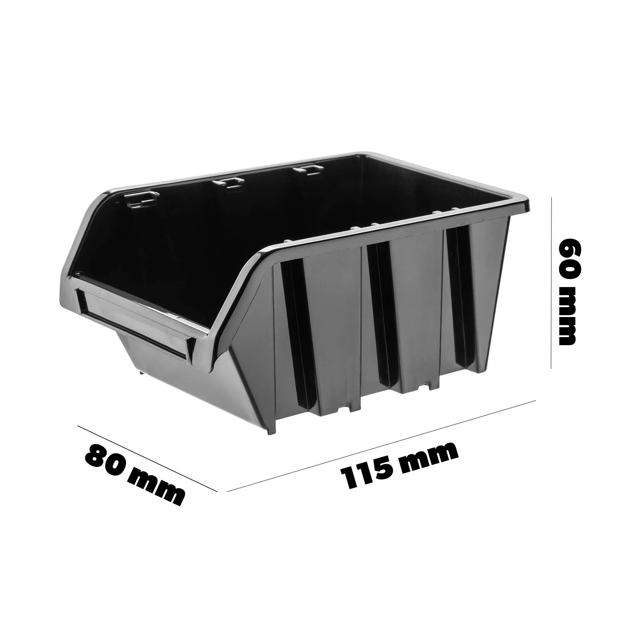 „Viken“ dirbtuvių padėklas 12x8cm, juodas, 10 vnt.