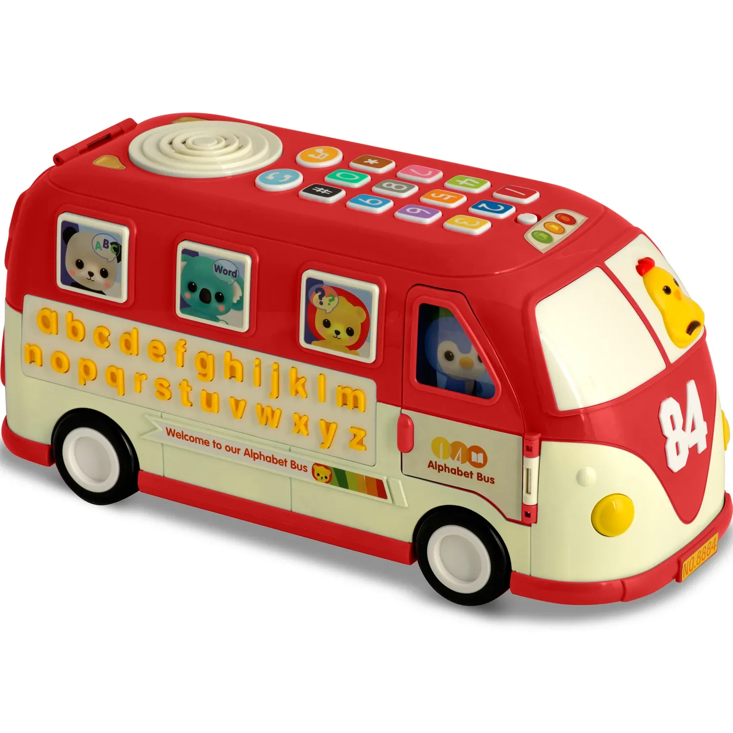 Edukacinis žaislas RK-741 Ricokids autobusas raudonas - nuotrauka 1