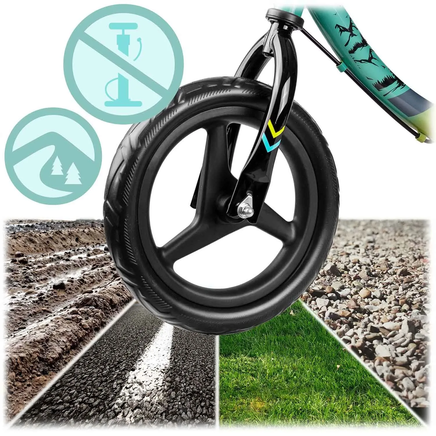 „Ricokids“ smagus nuotykių balansinis dviratis vaikams - nuotrauka 1