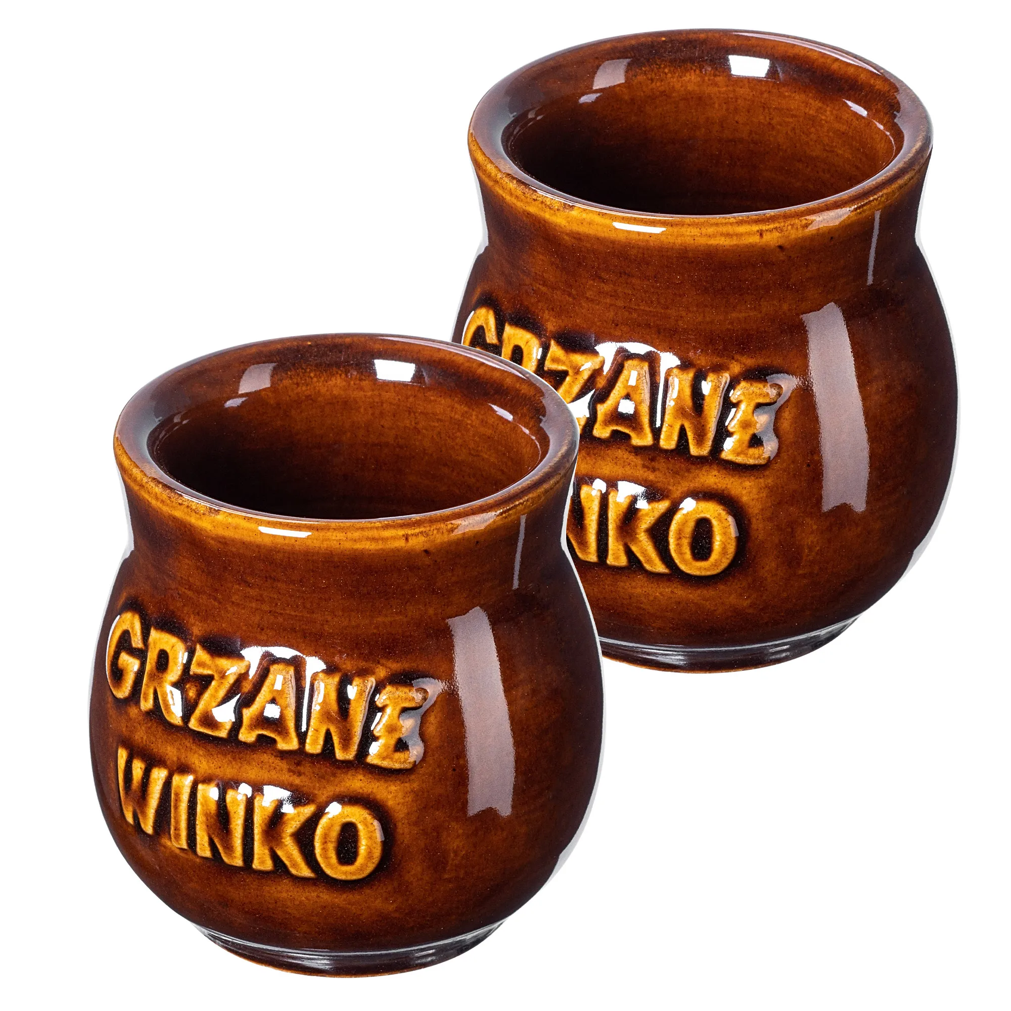 Akmens masės puodeliai su užrašu „Olympia“, 0,25 l, 2 vnt.