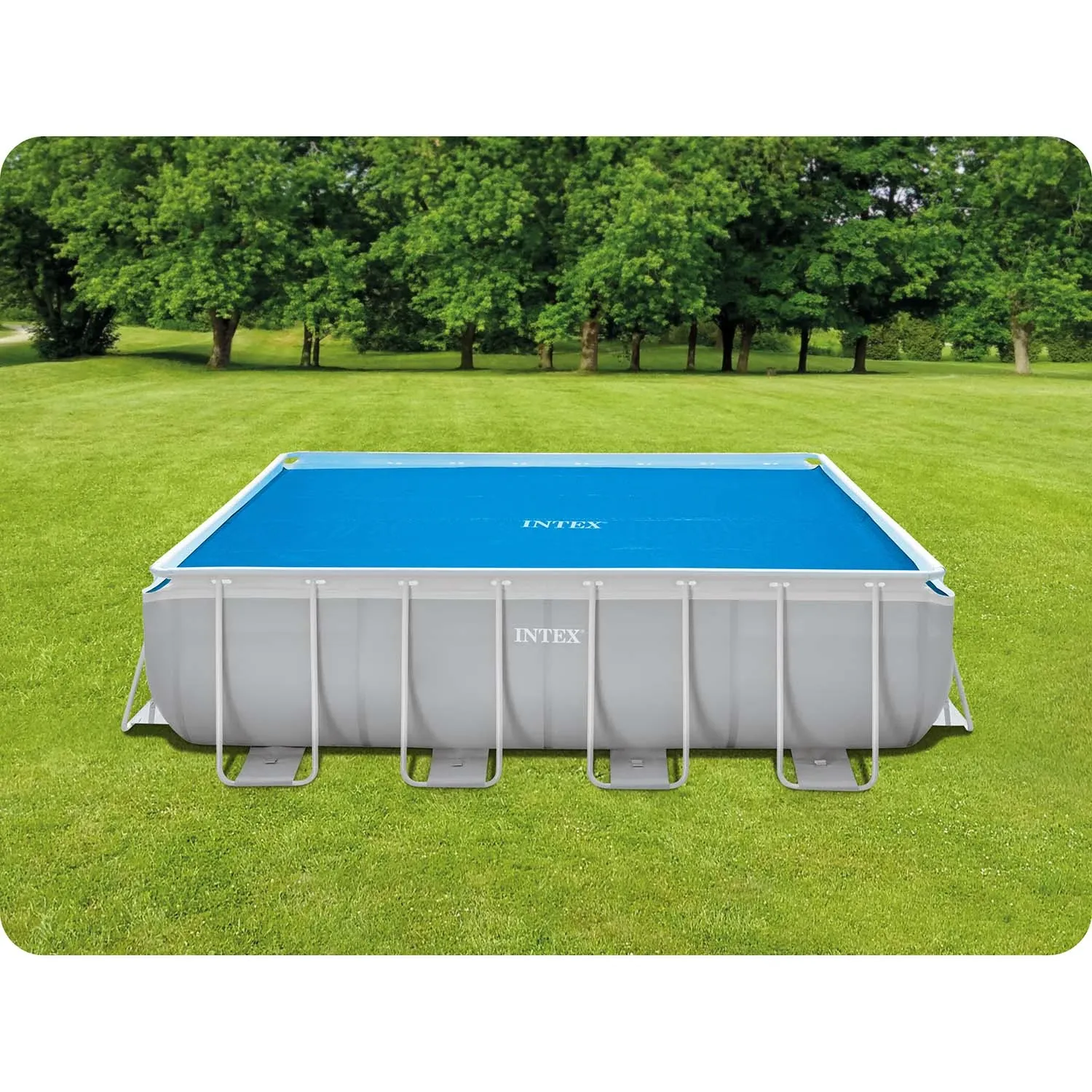 Saulės energija varomas baseino stogelis 400 x 200 cm INTEX 28028 - nuotrauka 1
