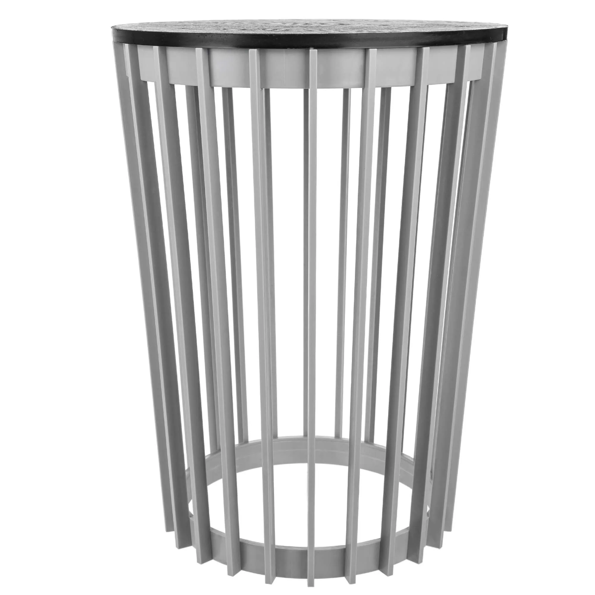 Aytre dvipusis augalų stovas 40 cm platinos spalvos + juodas stalviršis