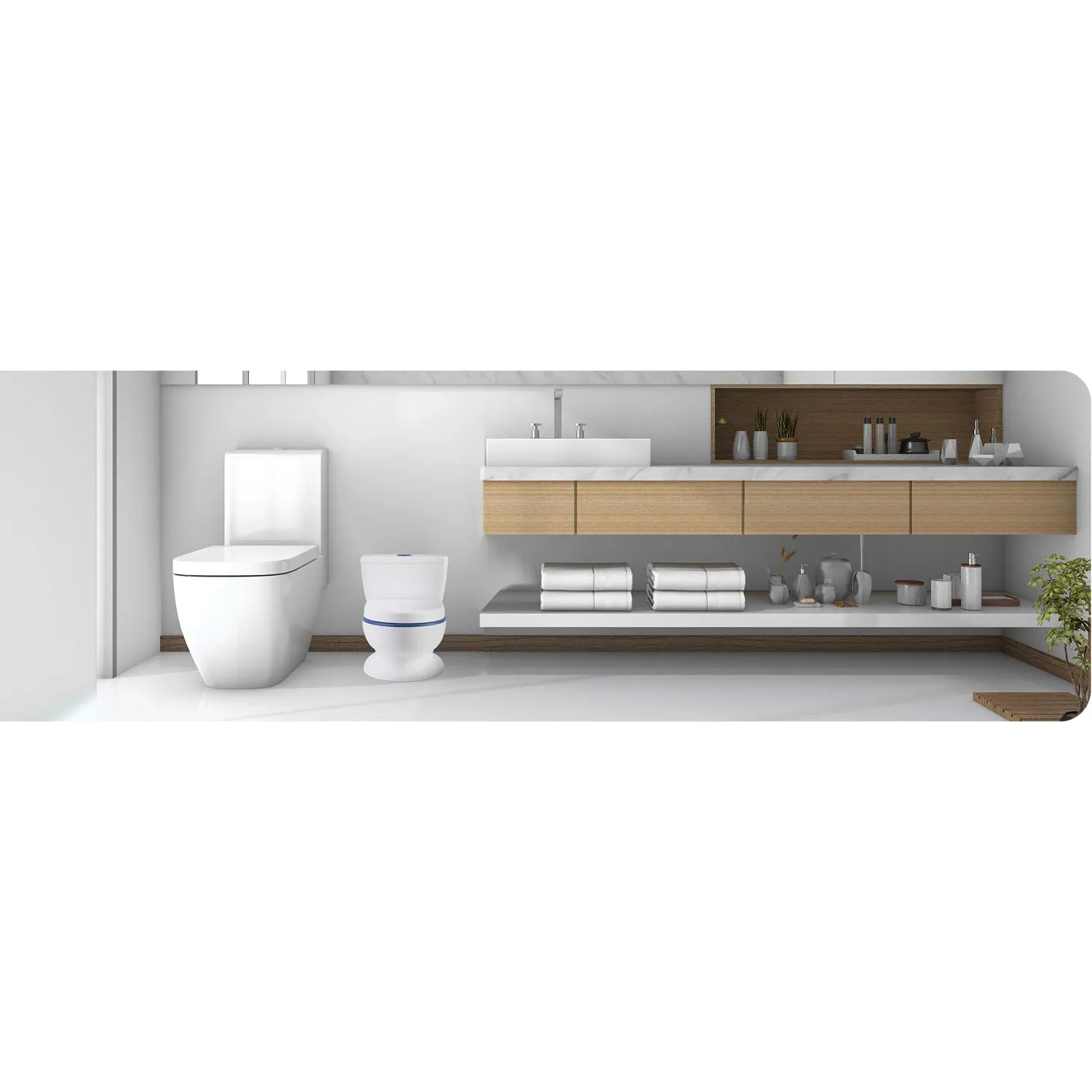 Vaikiškas puodukas su melodija RK-290 baltas ir mėlynas - nuotrauka 1