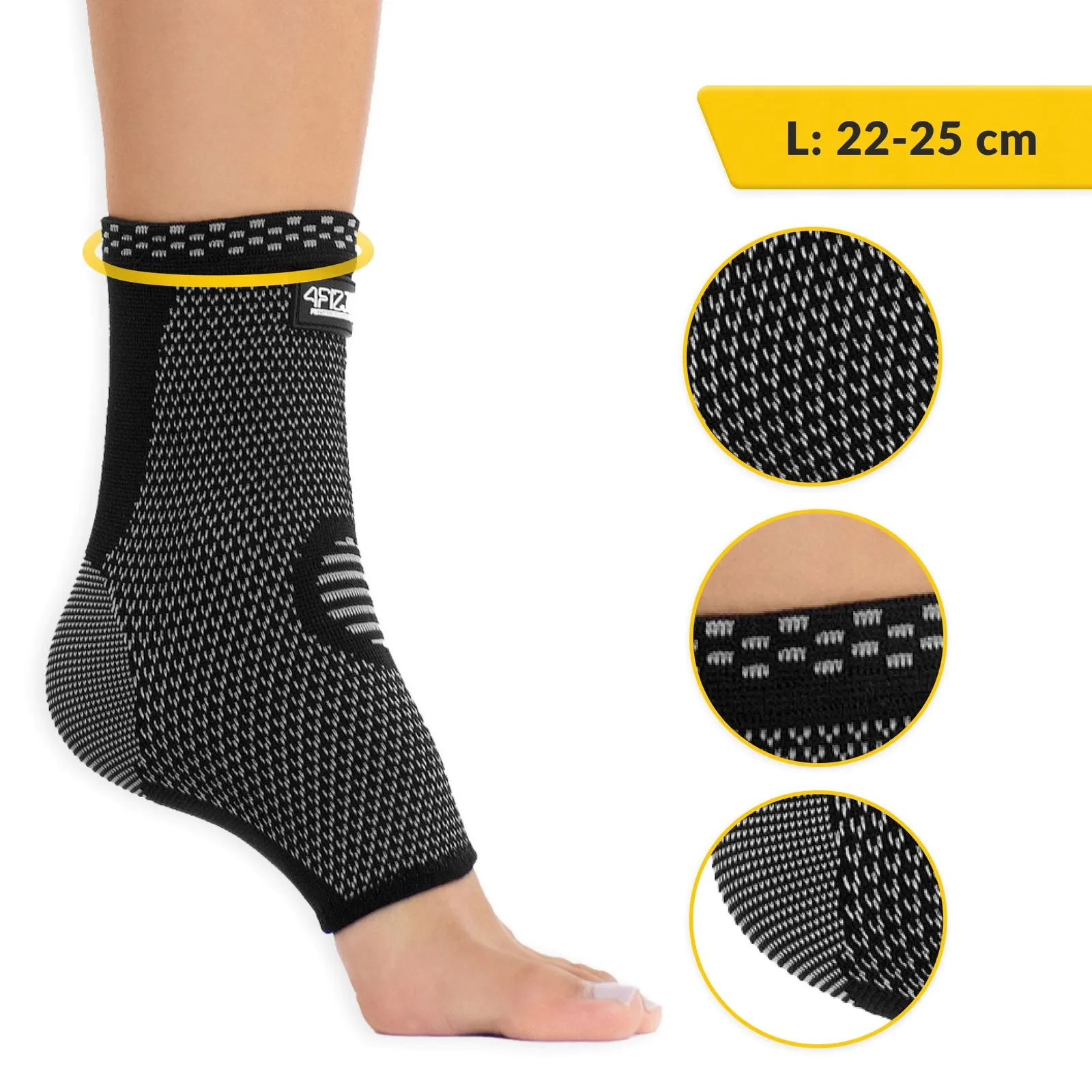 Elastinė čiurnos atrama L pilka