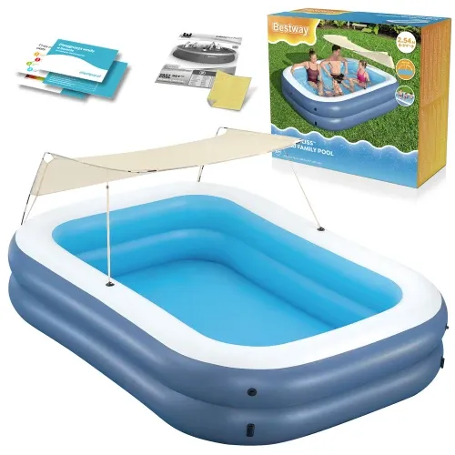 Pripučiamas šeimos baseinas su stogu 254 x 174 x 140 cm Bestway 54449 - nuotrauka 1