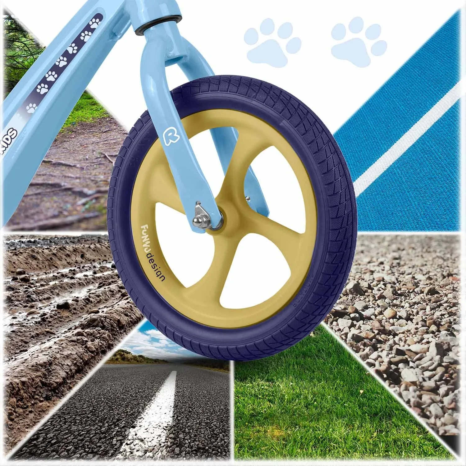 Ricokids FUNNU balansinis dviratis vaikams - nuotrauka 1