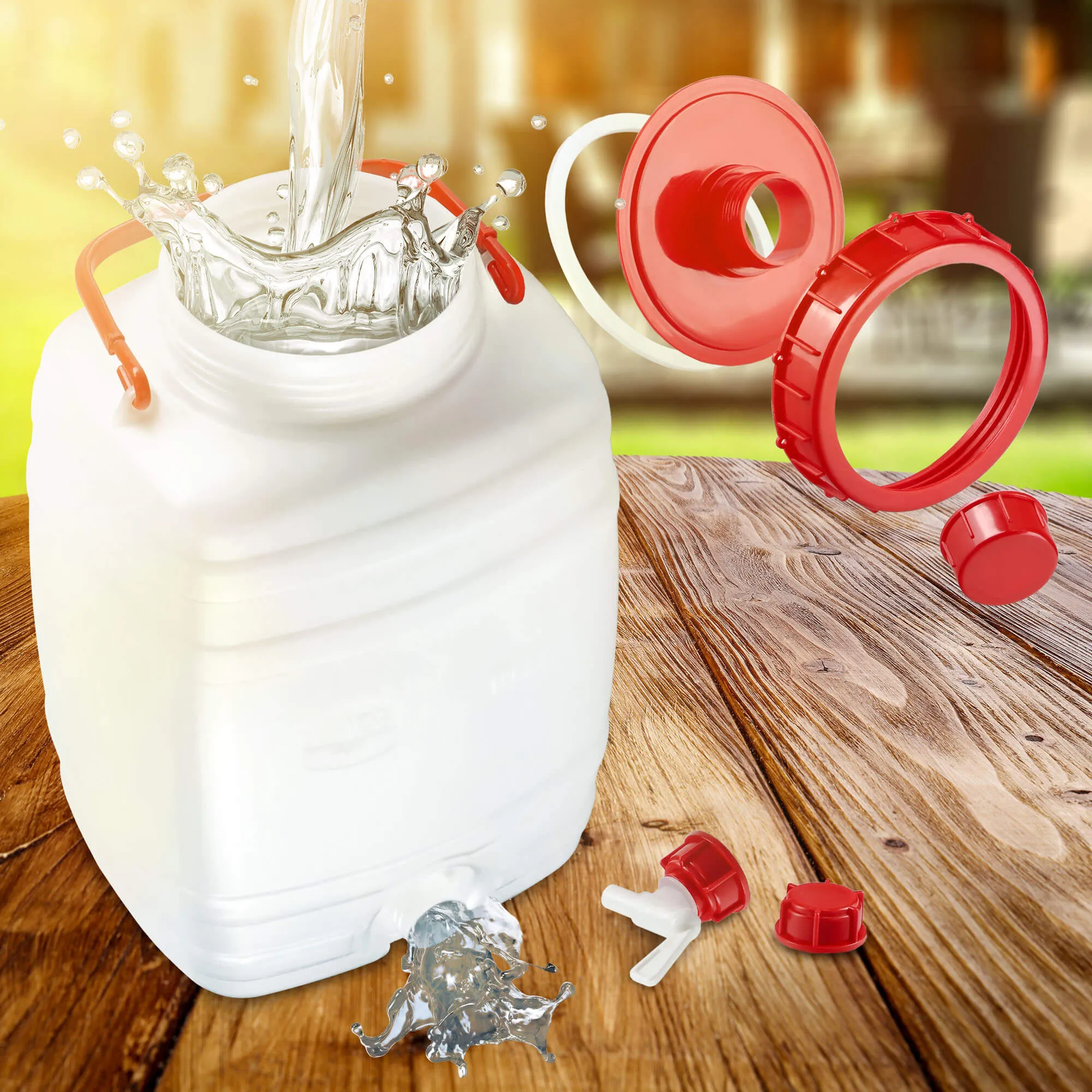 Asele vandens statinė su čiaupu 10 l