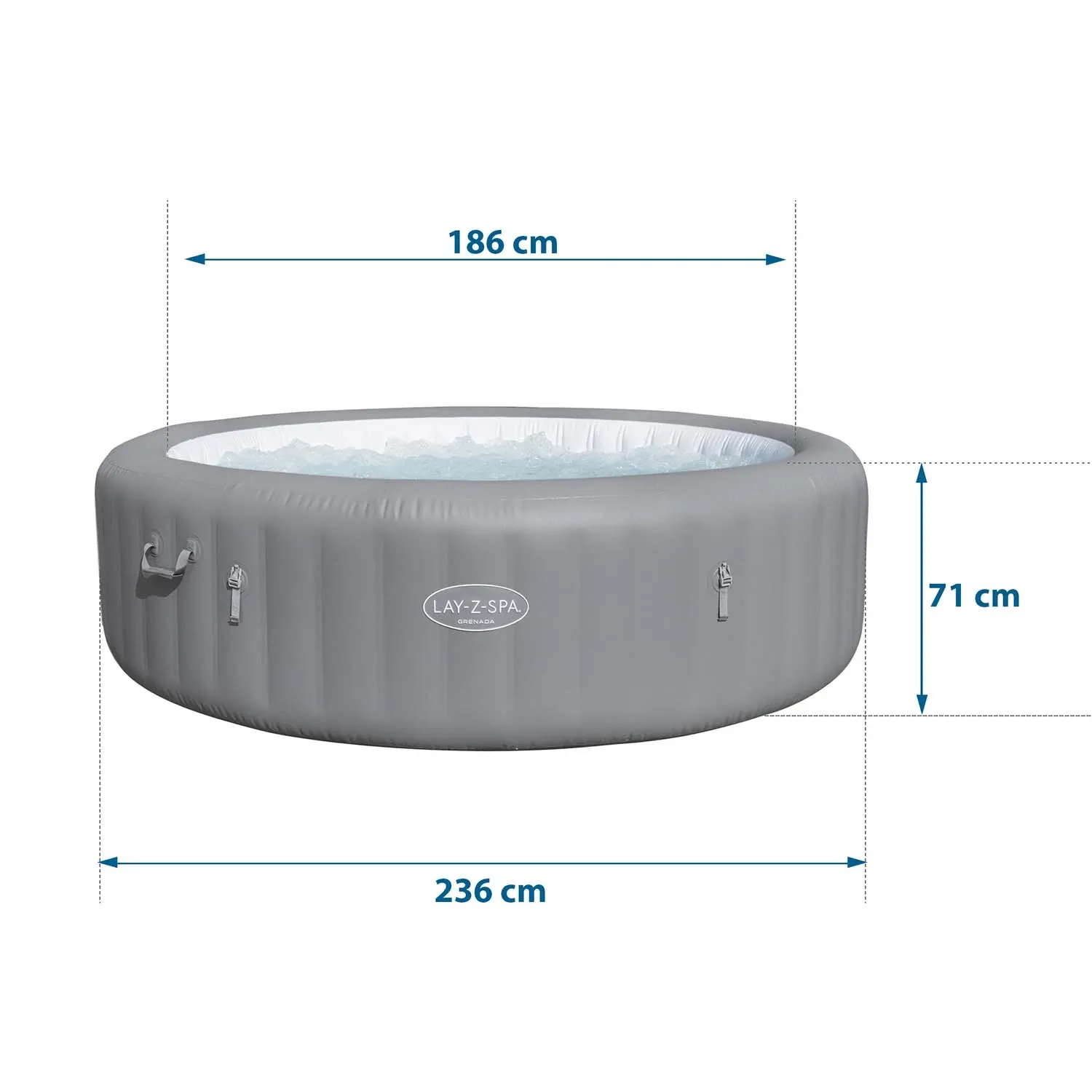 Pripučiama SPA vonia „Lay-Z Grenada“, skirta 8 žmonėms, „Bestway“, 60135 - nuotrauka 1