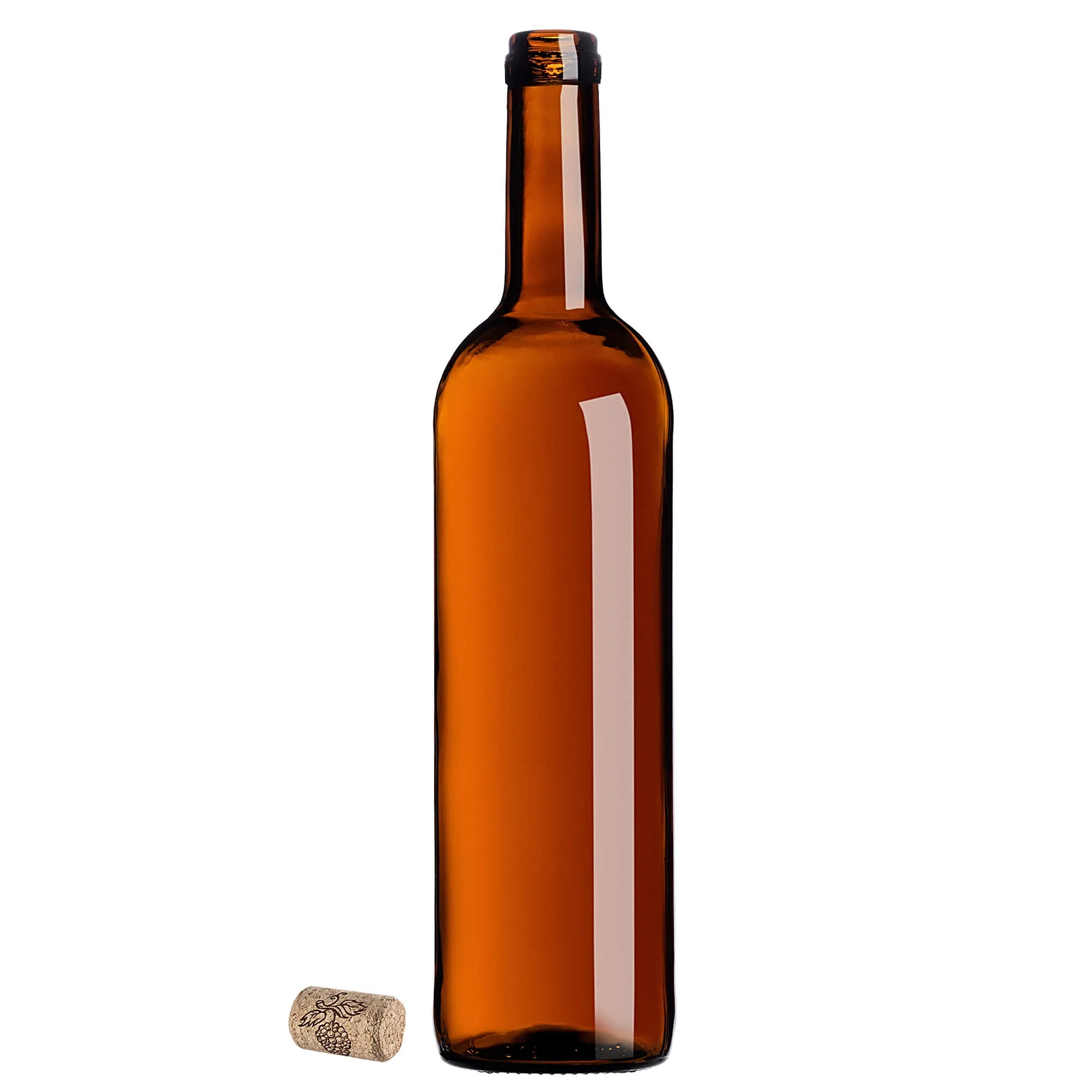 Biagio vyno butelis 750 ml rudas su aglomeruotu kamščiu 1 vnt.