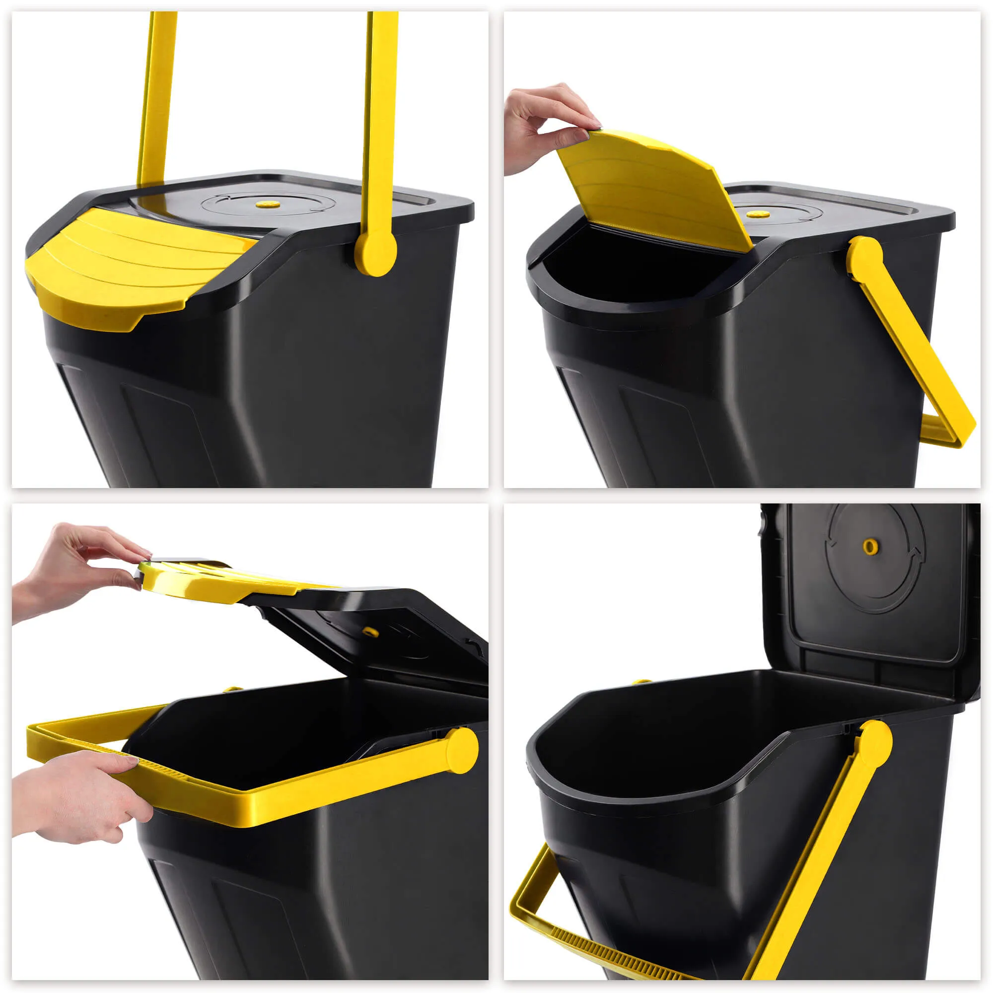 Loras 25 l šiukšliadėžės su rankena, 3 vnt.