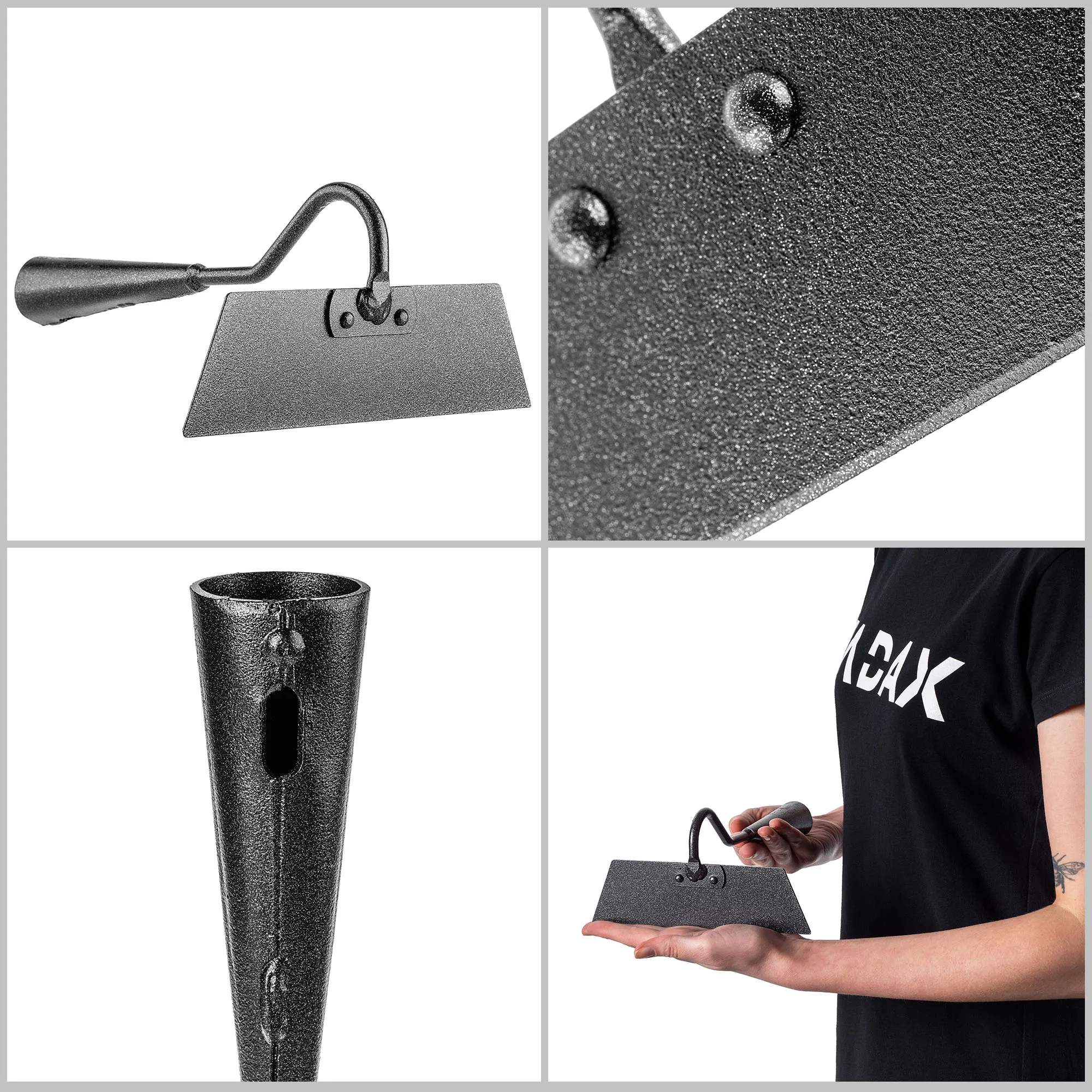 Indre trapecijos formos kabliukas 18 cm be rankenos