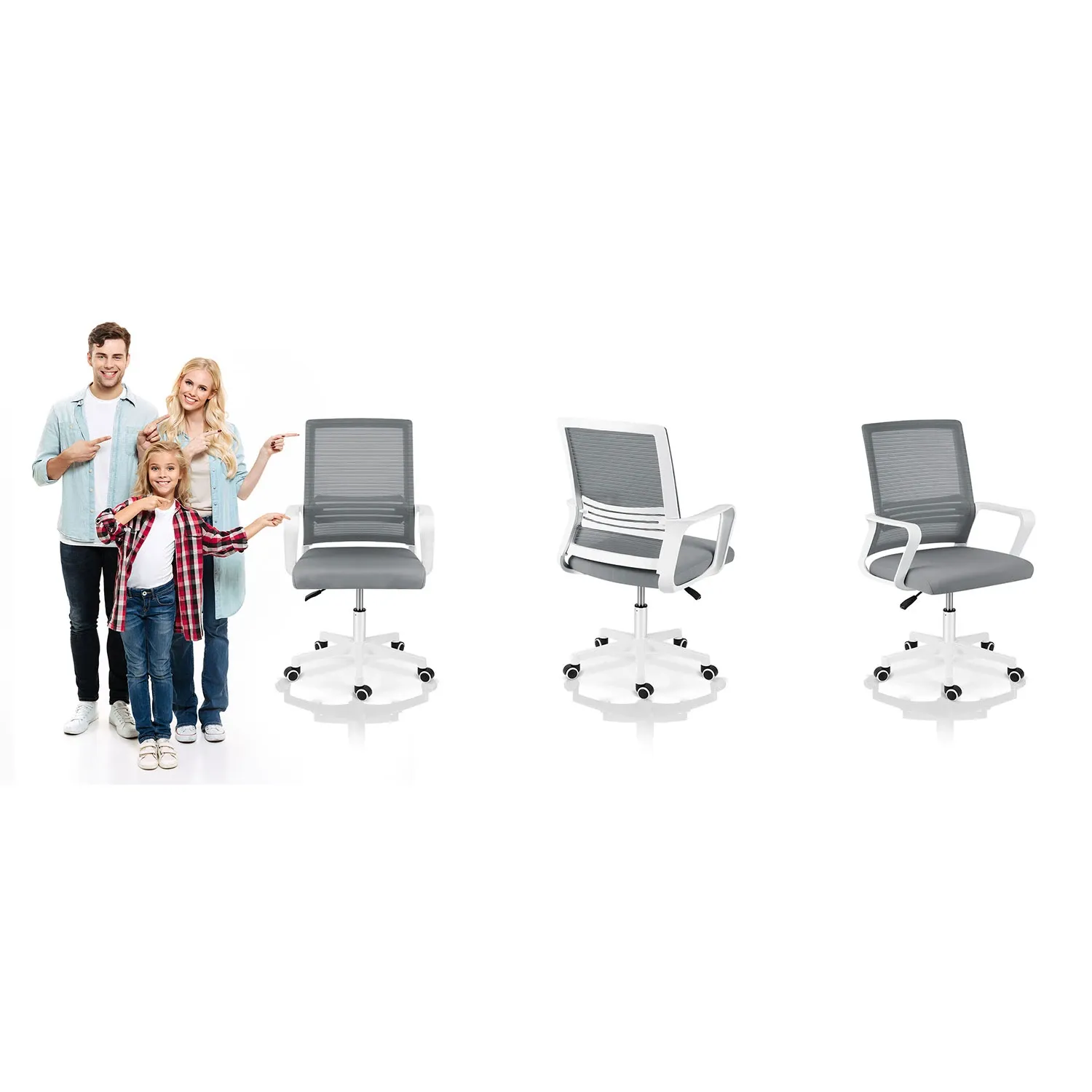 Sofotel Corta mikro tinklelio biuro kėdė, tamsiai pilka - nuotrauka 1