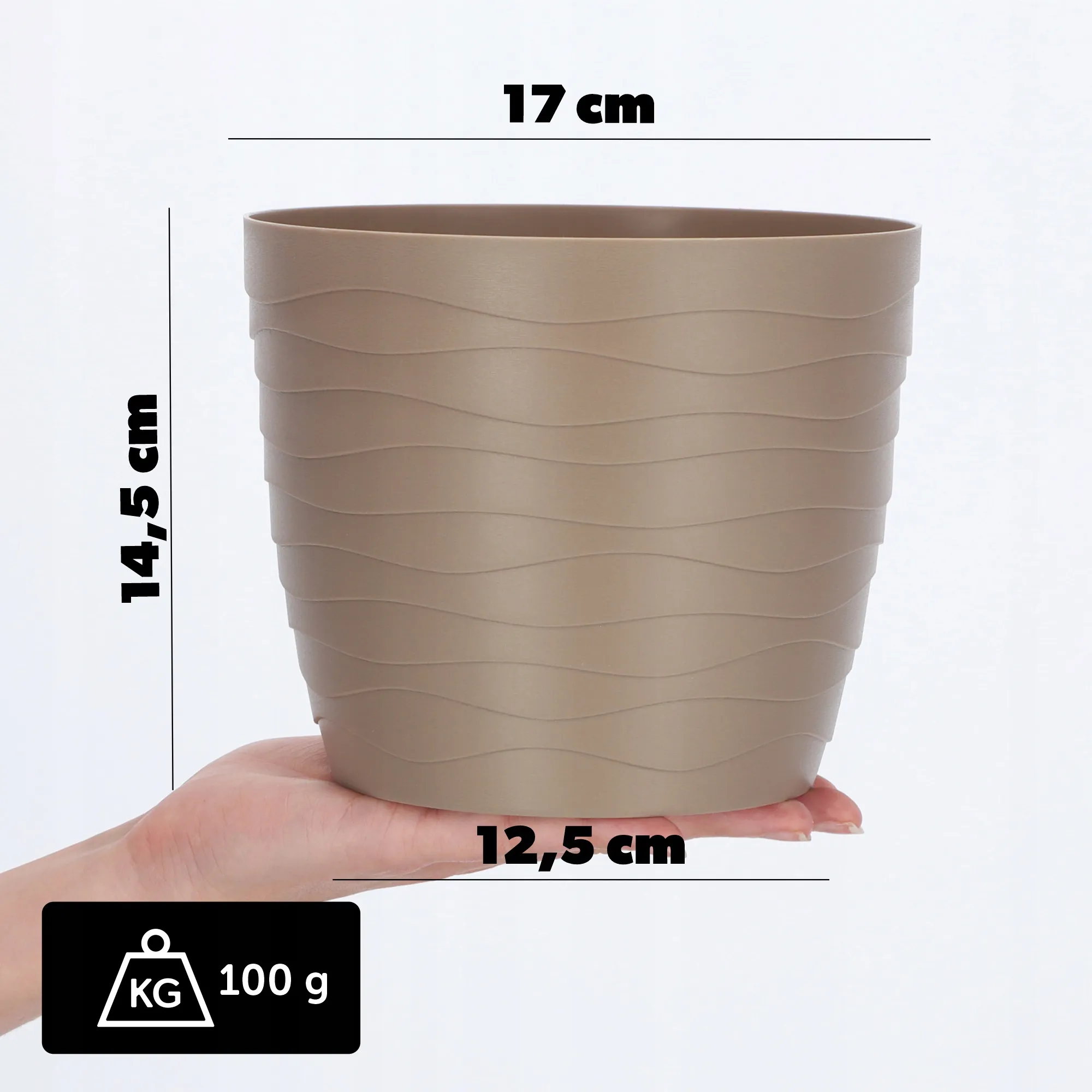 Ufra apvalus vazonas 17 cm