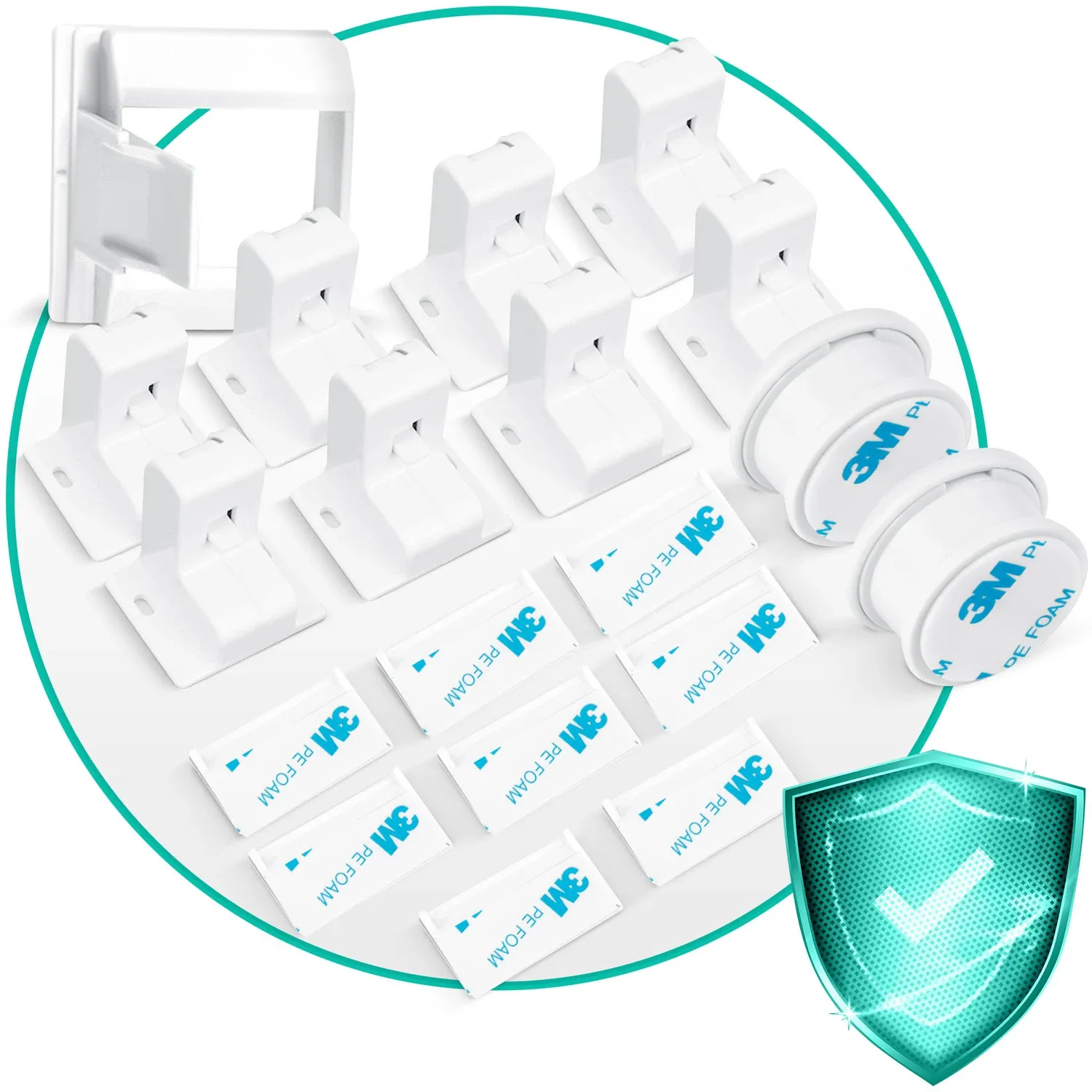 „Ricokids 798010“ magnetinė spyna spintelėms, 8 vnt. - nuotrauka 1