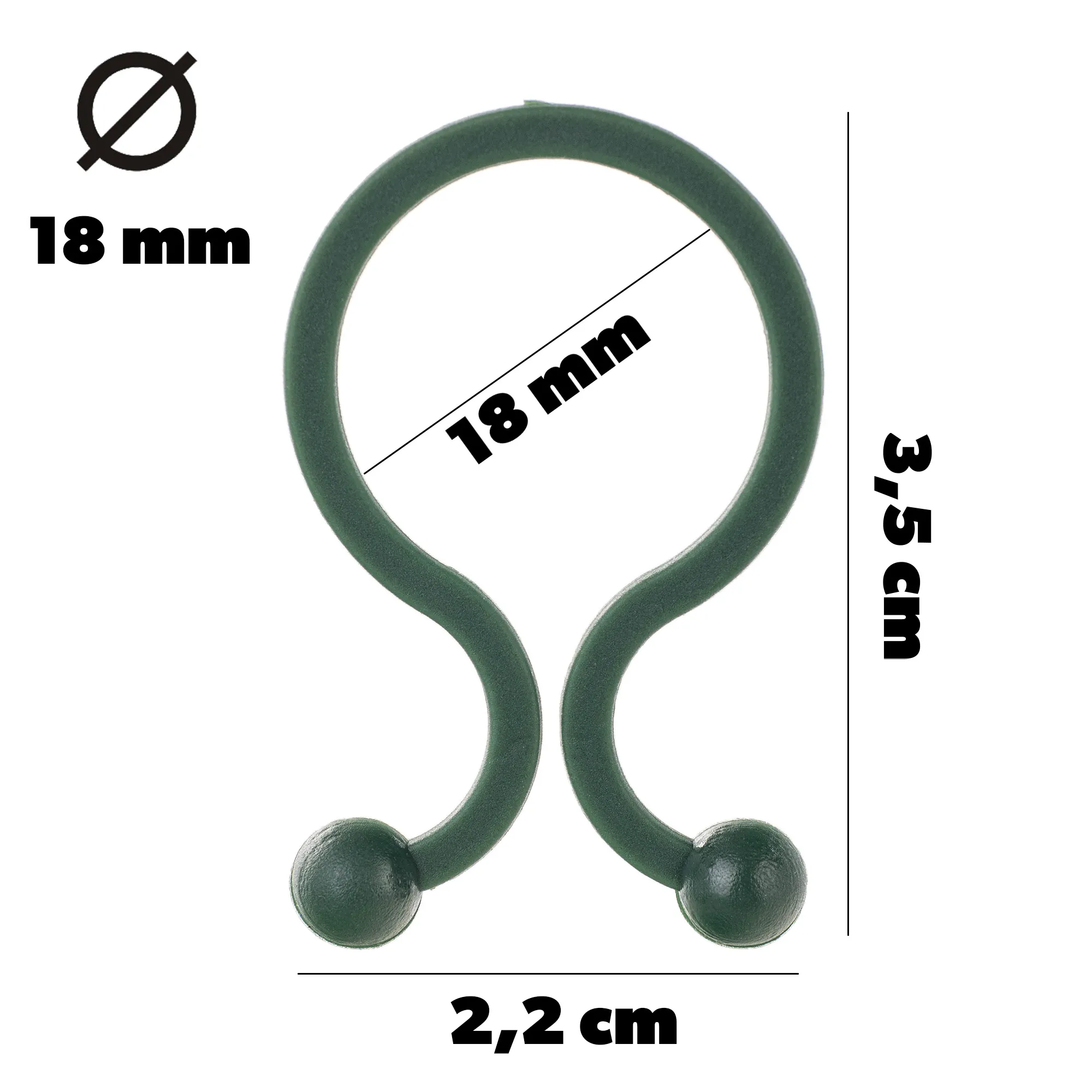 Trezze augalų spaustukai 50 vnt. 18 mm