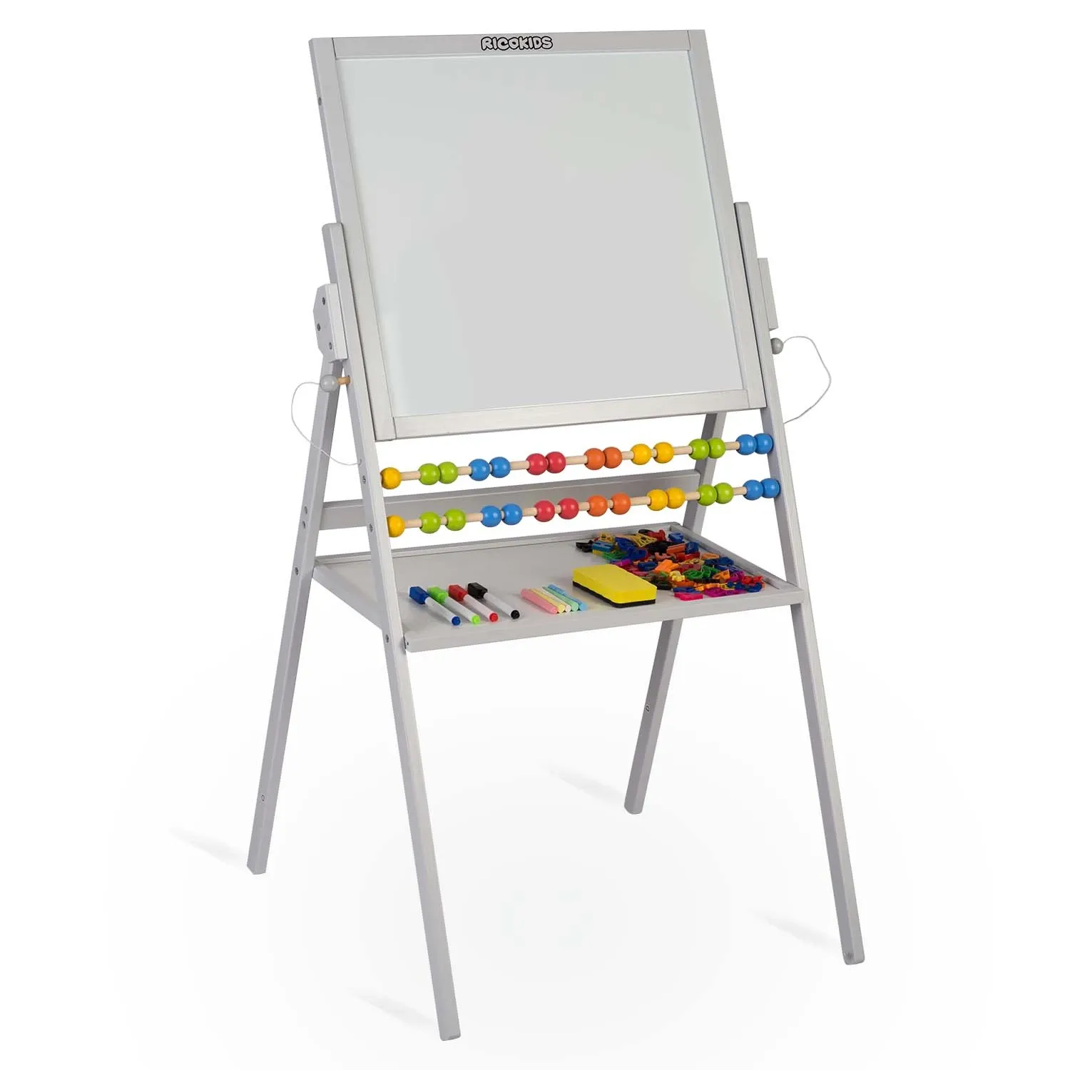 Ricokids magnetinė kreidinė lenta, besisukanti - pilka - nuotrauka 1
