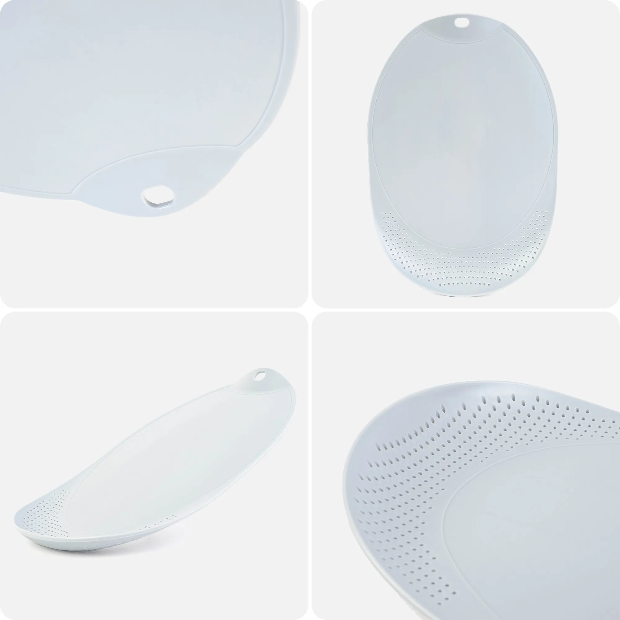 Visso šviesiai pilka pjaustymo lentelė su nusausintuvu