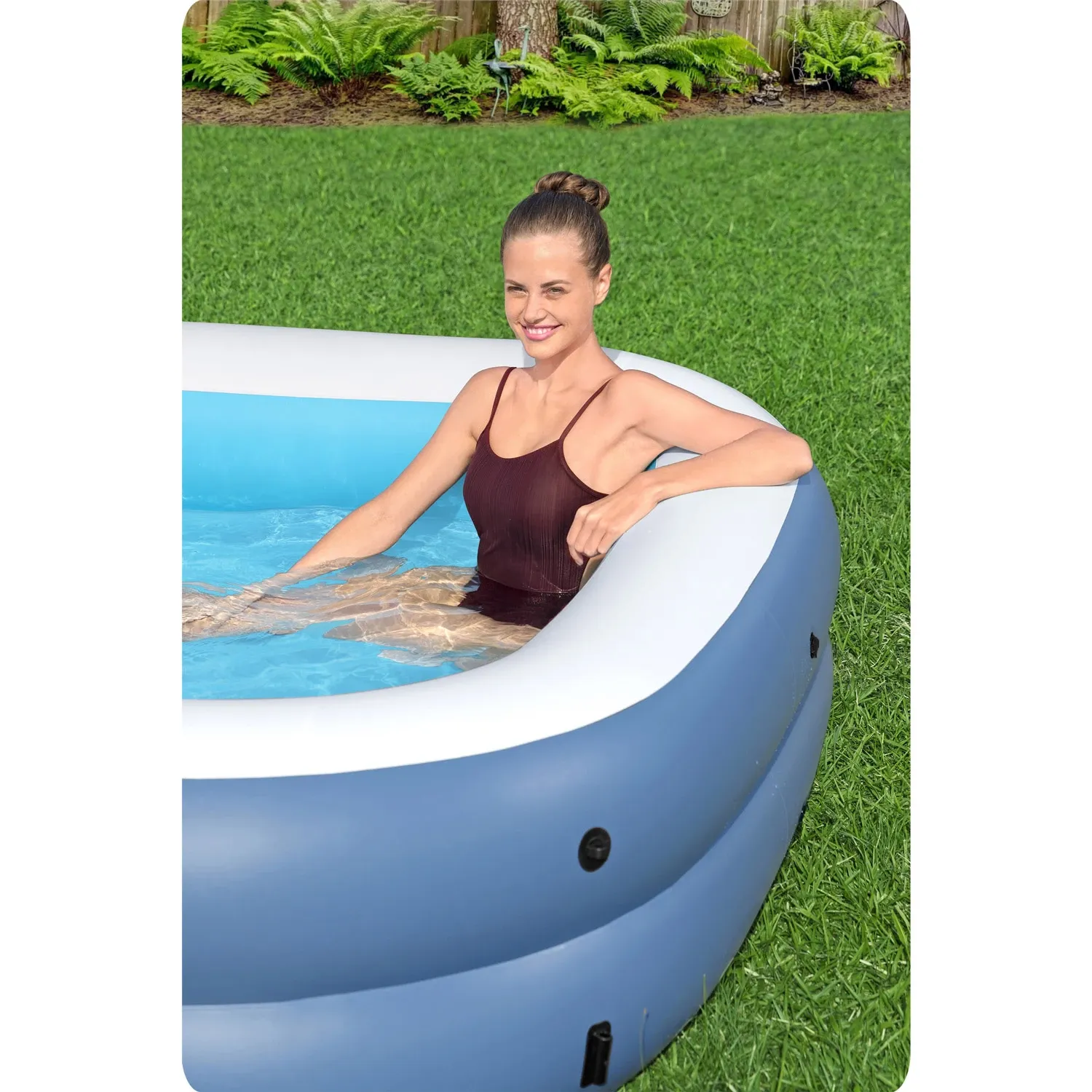 Pripučiamas šeimos baseinas su stogu 254 x 174 x 140 cm Bestway 54449 - nuotrauka 1